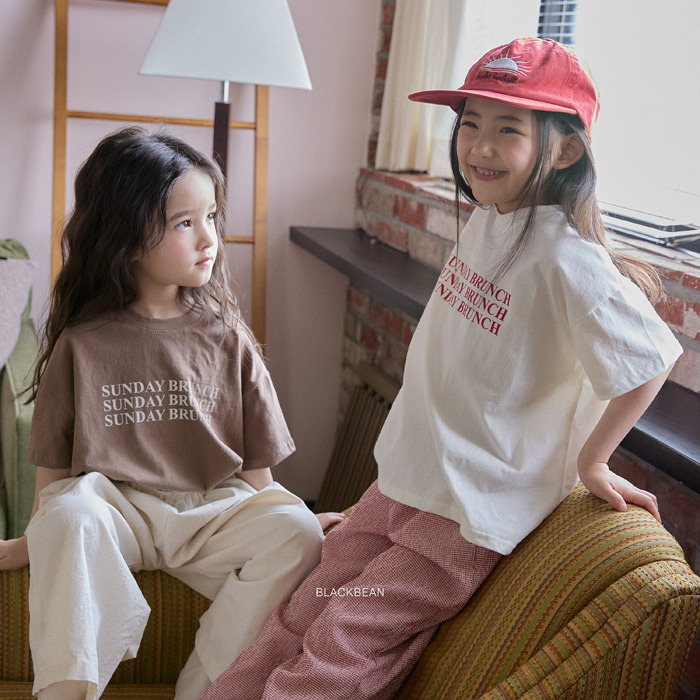 正韓夏BLACKBEAN 親子裝_兩色SUNDAY BRUNCH上衣