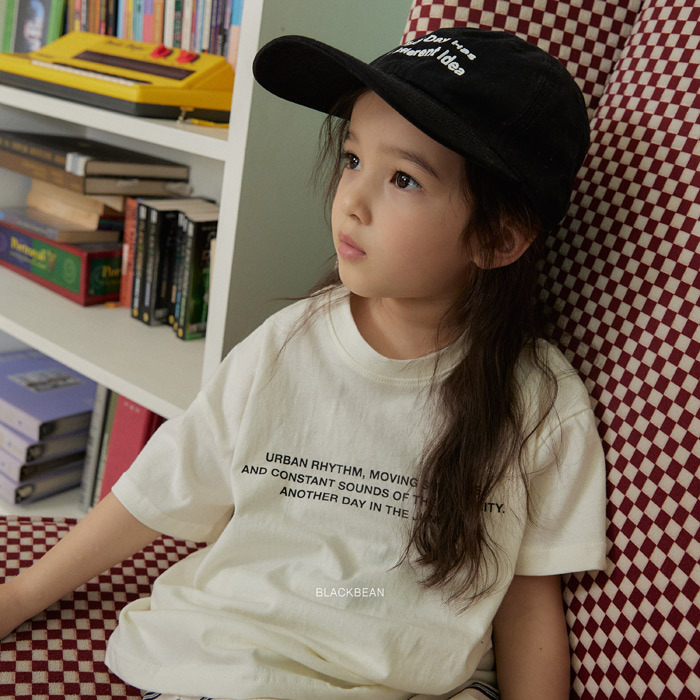正韓夏BLACKBEAN 親子裝_兩色簡約字母上衣