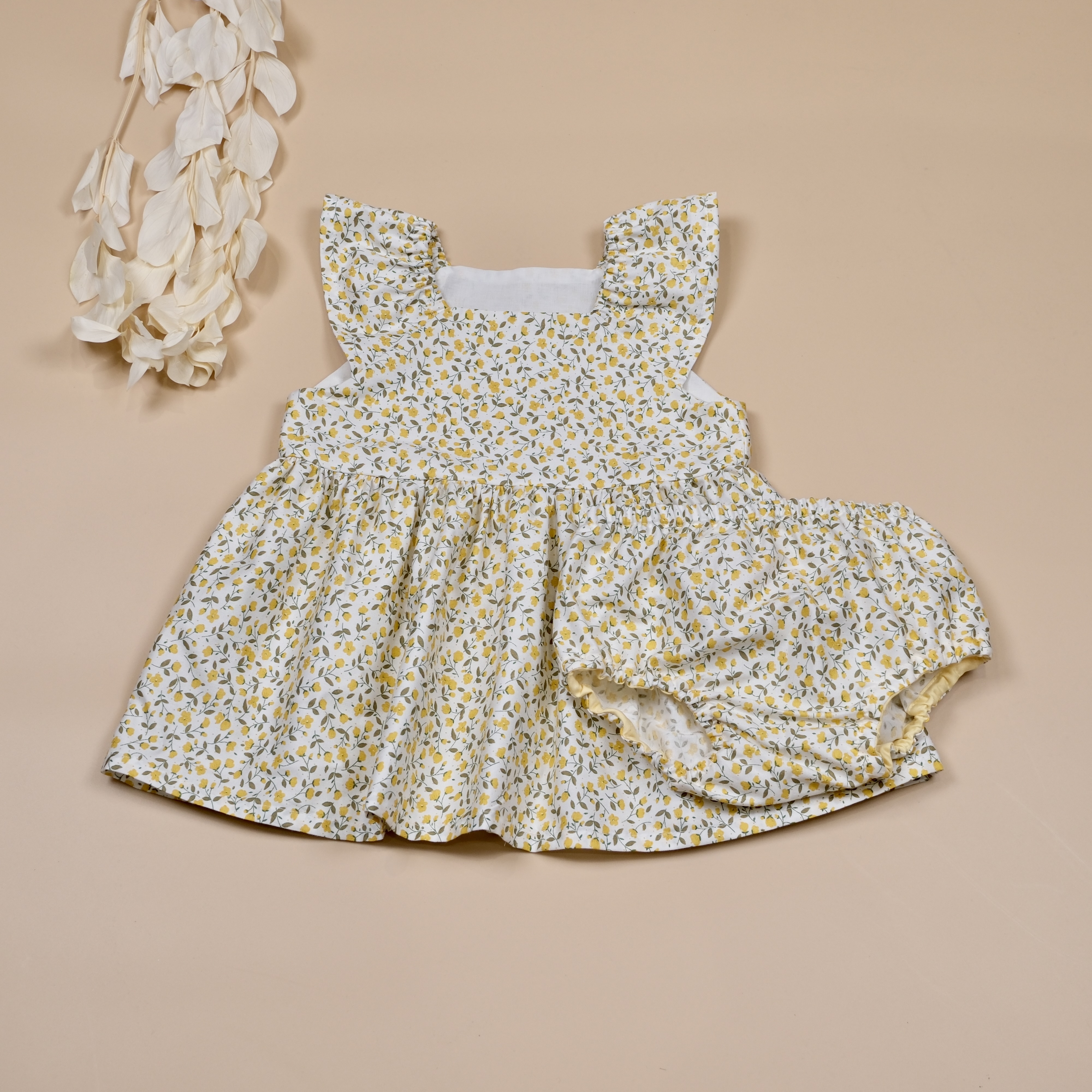 沐春荷袖系列 ❖ 黃色小花兒 ❖ 飛袖洋裝