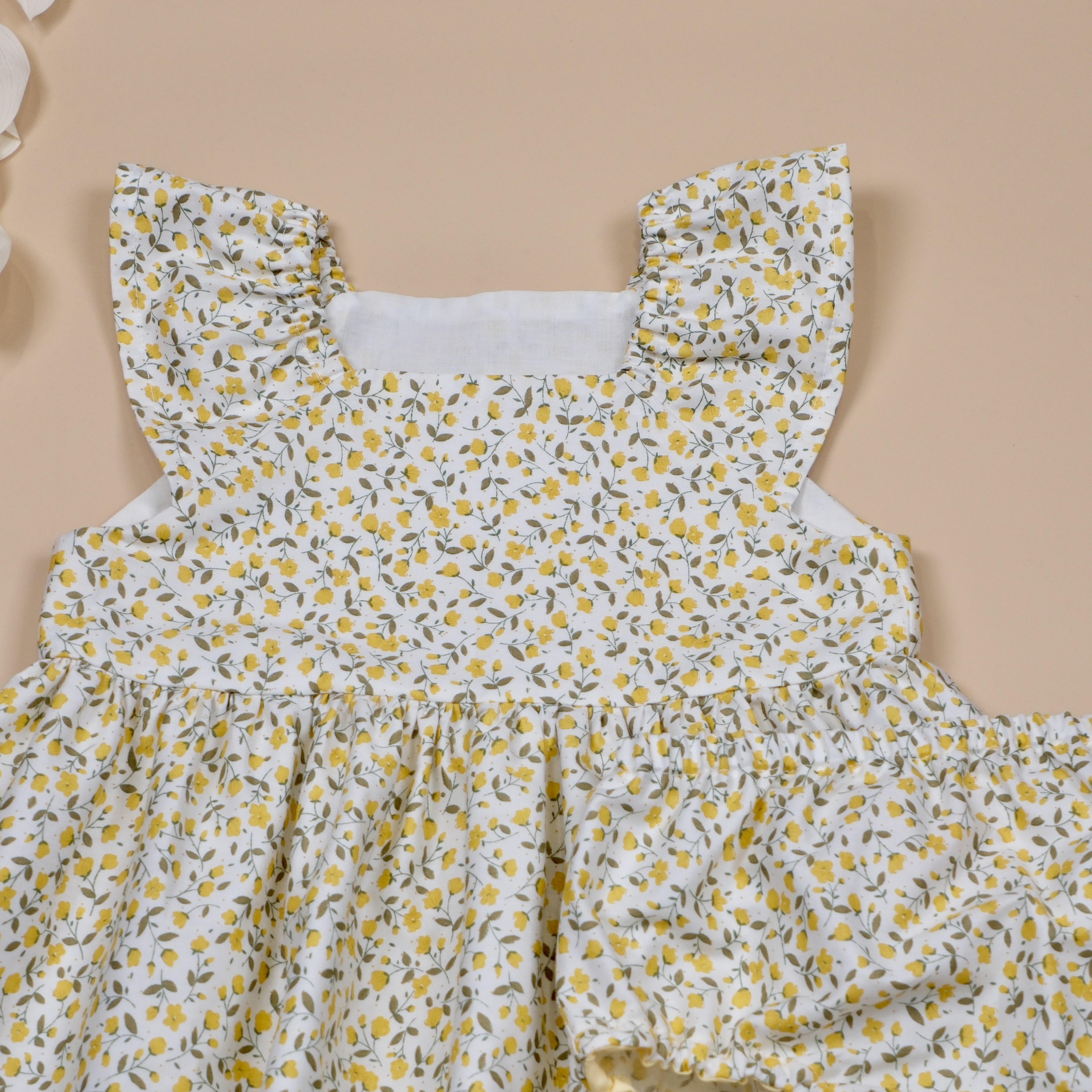 沐春荷袖系列 ❖ 黃色小花兒 ❖ 飛袖洋裝