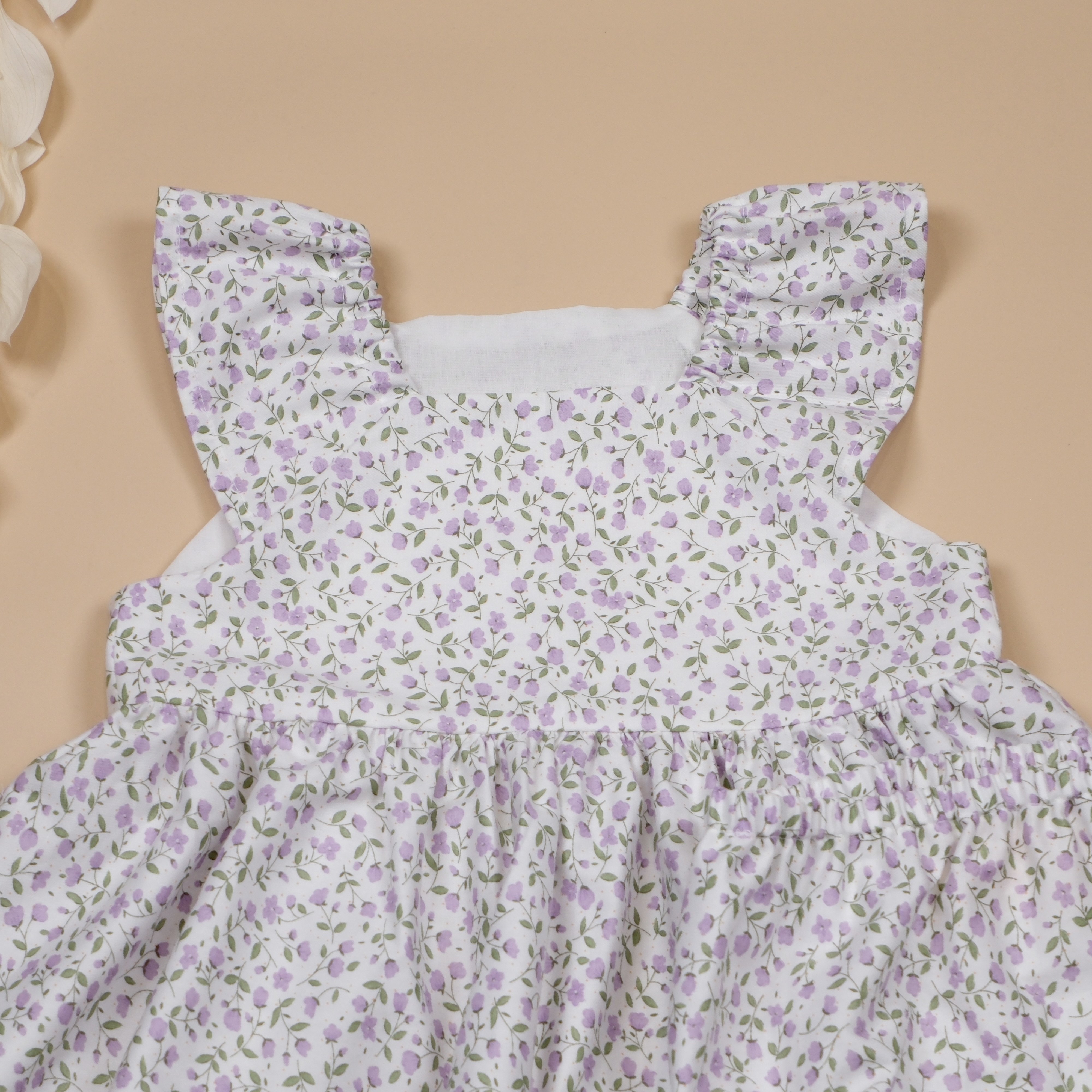 沐春荷袖系列 ❖ 紫色小花兒 ❖ 飛袖洋裝