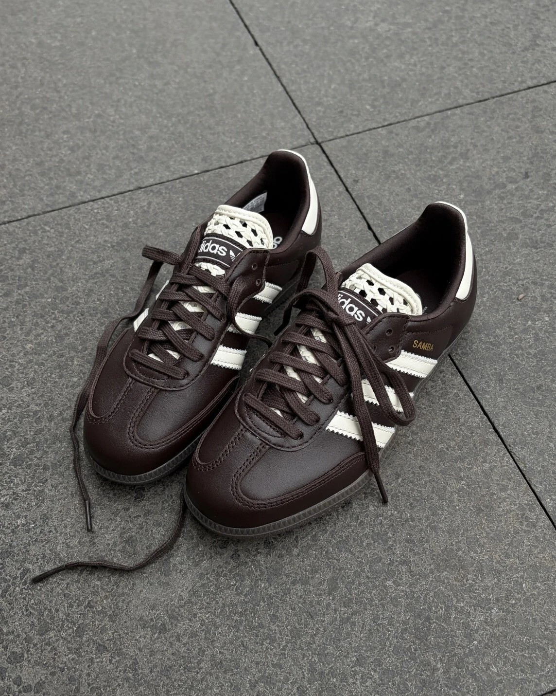 Adidas Samba OG 深棕摩卡 編織鞋舌 德訓鞋