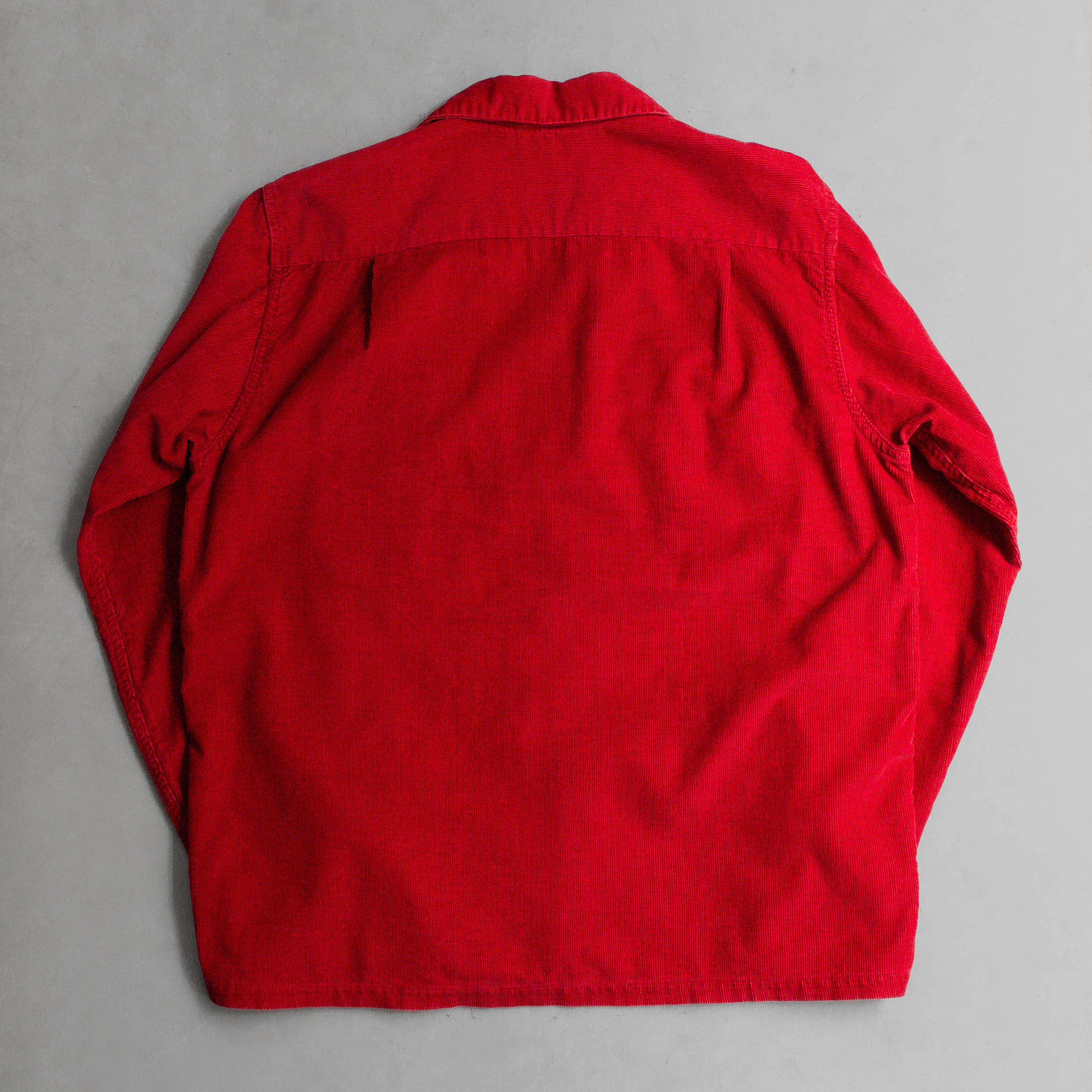 50S PILGRIM CORDUROY OPEN SHIRT 美國製 酒紅色 燈芯絨 開領 長袖 襯衫