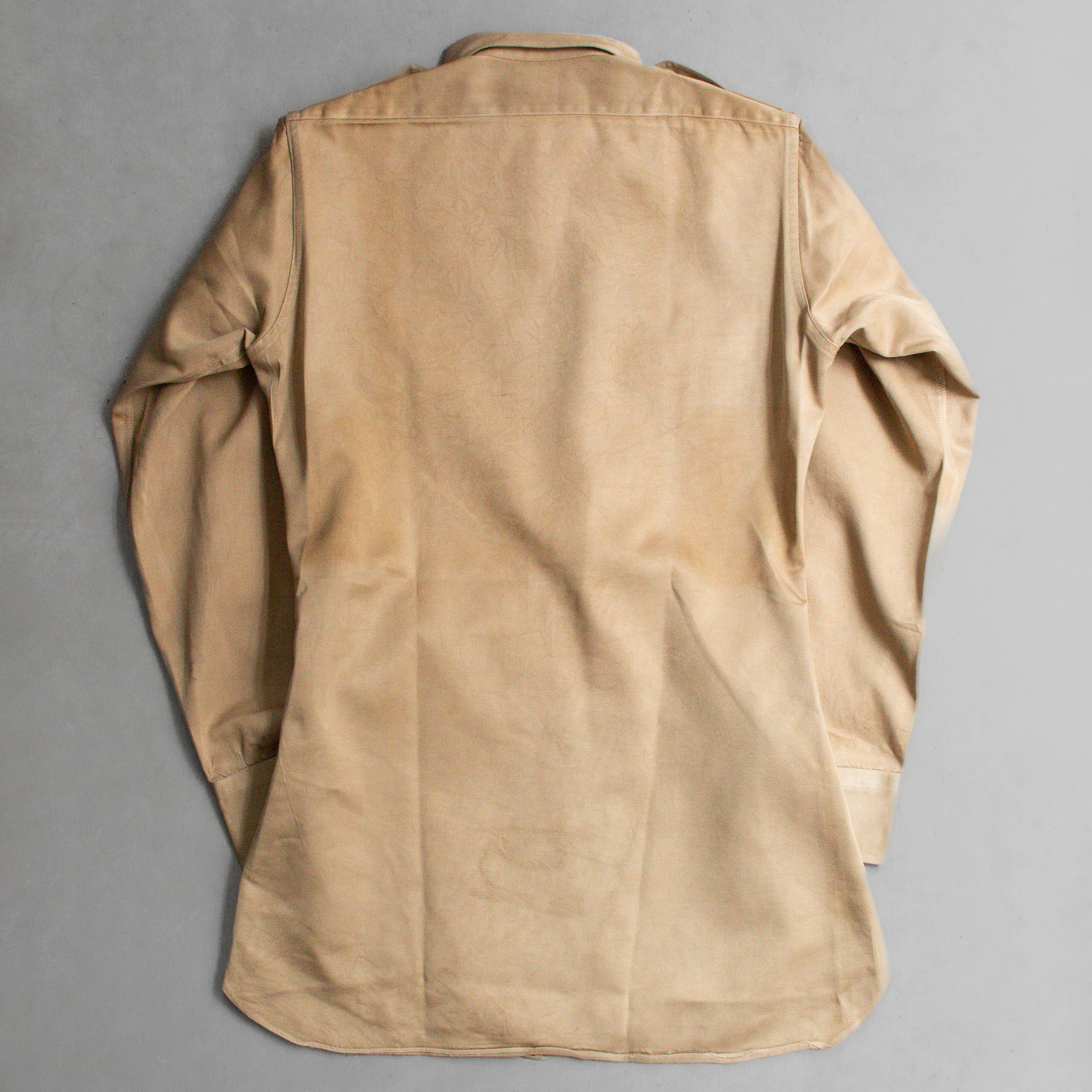 50-60S US ARMY CHINO SHIRT 美軍 卡其 制服 長袖 軍襯衫 B