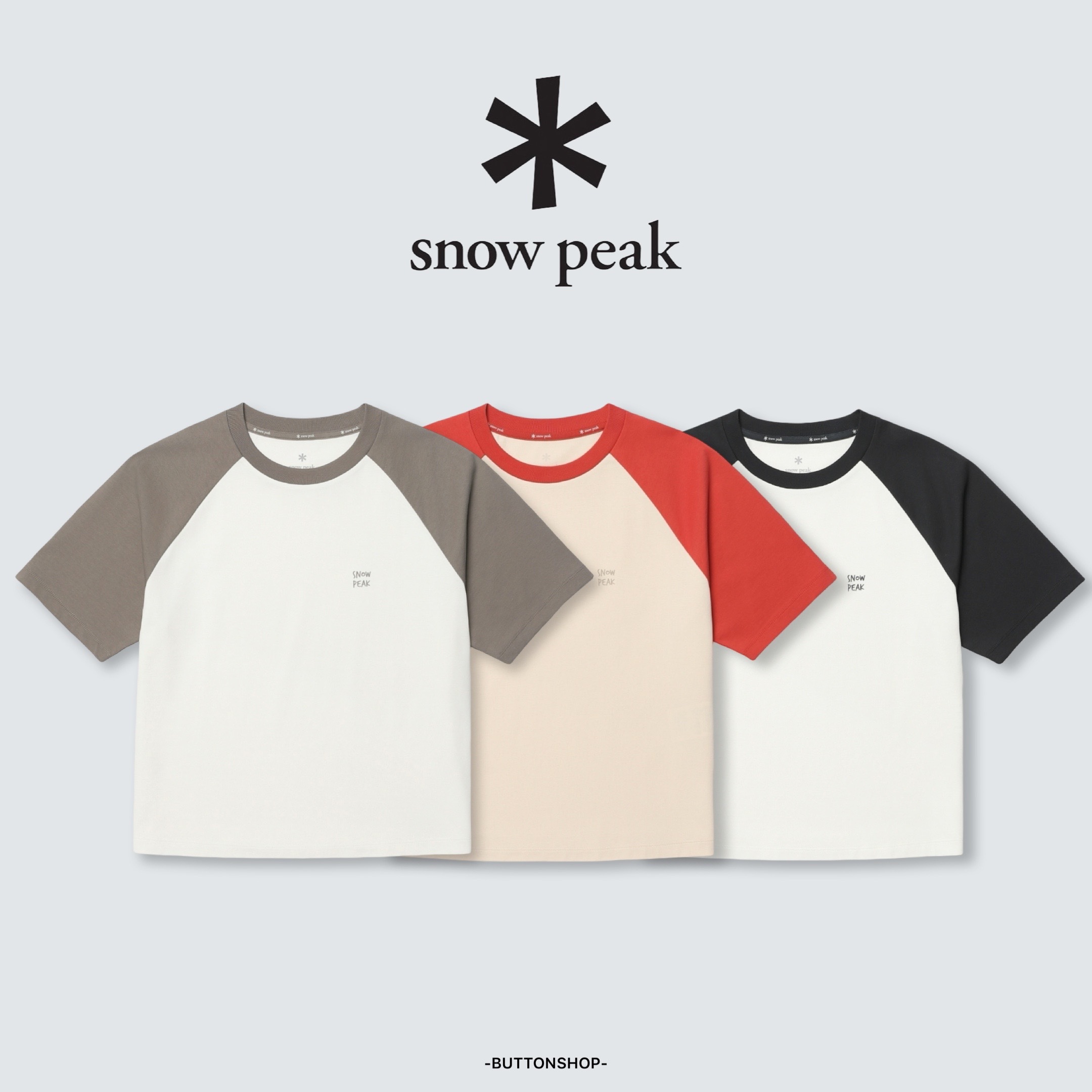 【春季新品限時折扣🔥 3/29 晚上12:00結束】Snow Peak Aerocool Women Color Block Short Sleeve T-shirt 女款 拼色 短tee S26MWFTS29