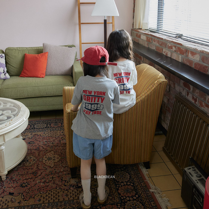 正韓夏BLACKBEAN 小童兩紐約市1999上衣