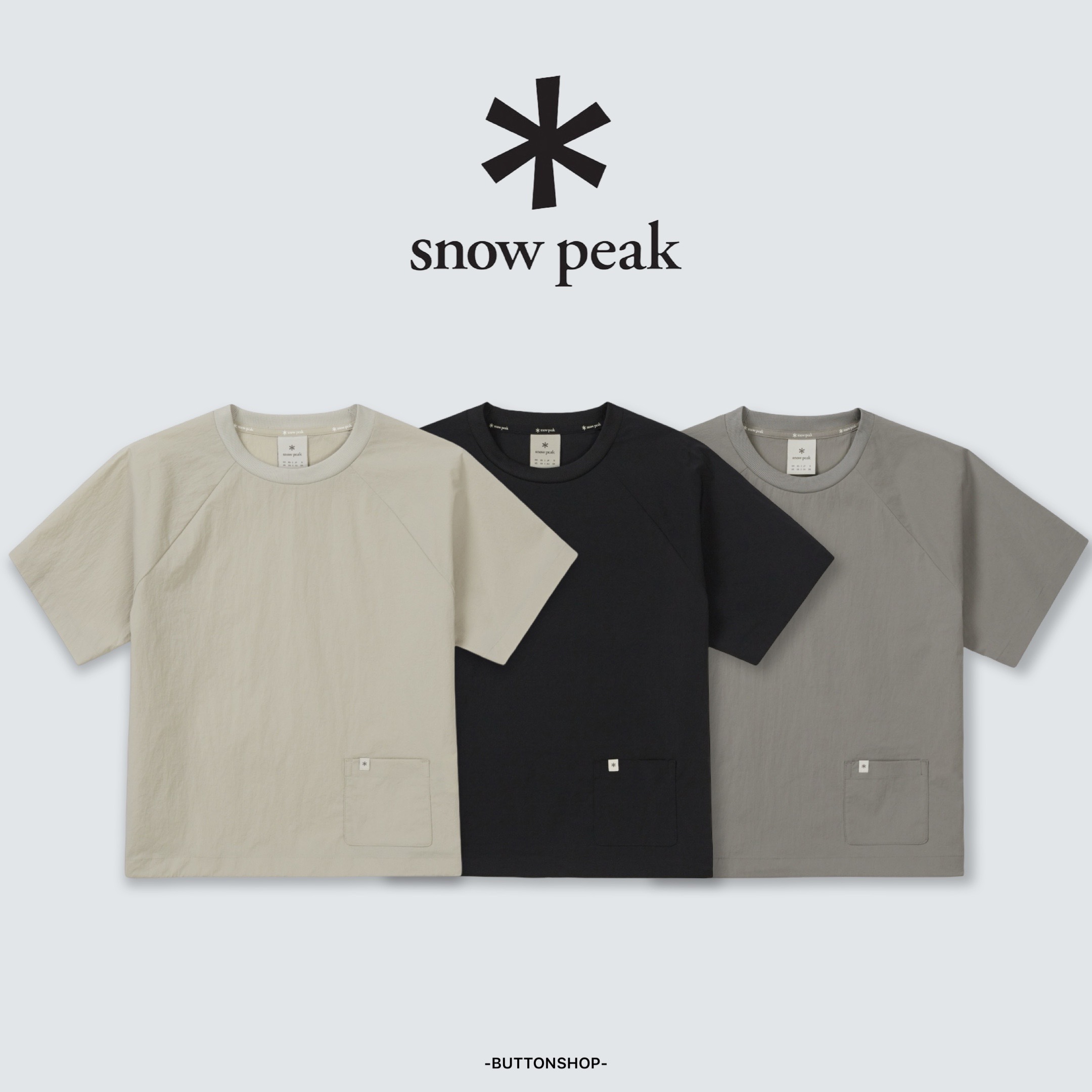 【春季新品限時折扣🔥 3/29 晚上12:00結束】Snow Peak Root  Women Pocket Short Sleeve T-shirt 女款 腰間口袋 尼龍 短tee 防曬 S26MWRTS61