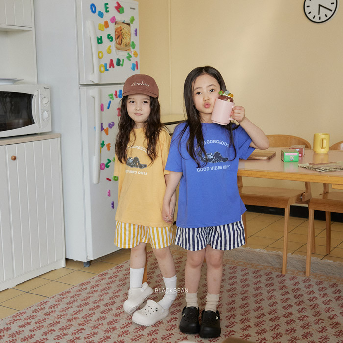 正韓夏BLACKBEAN 嫩嬰/小童兩色加菲貓上衣