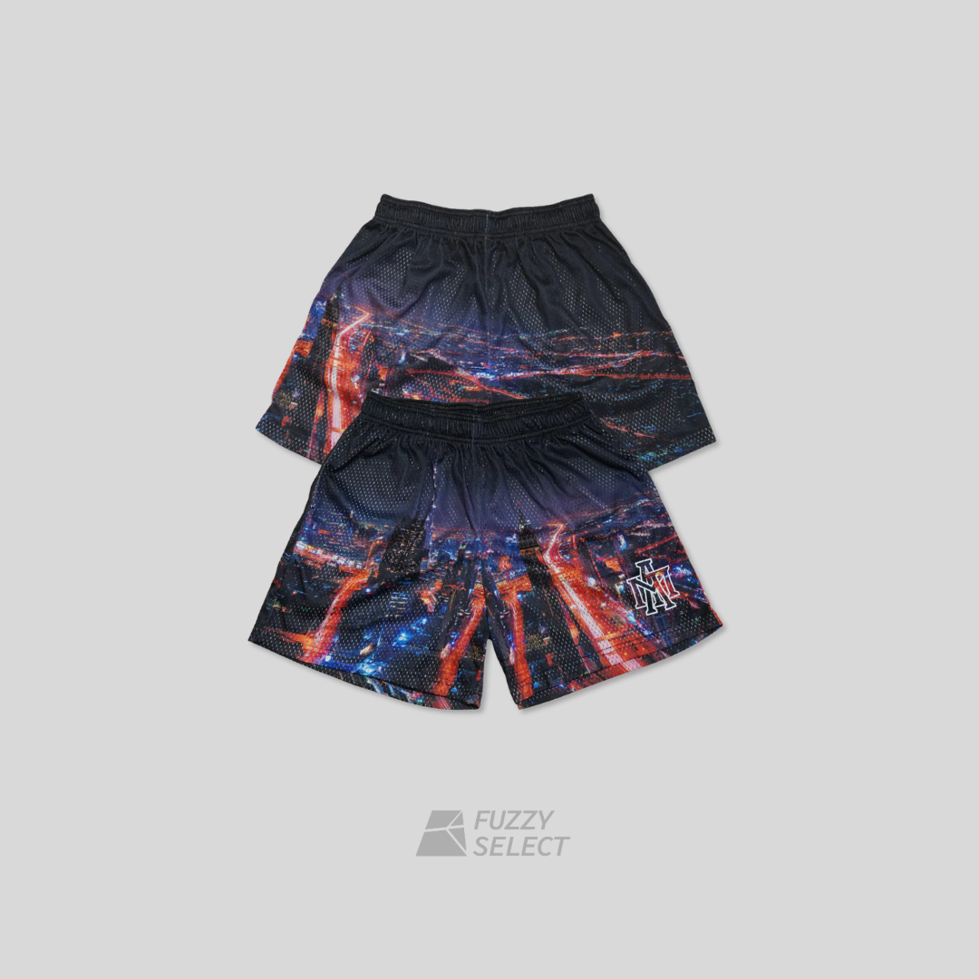 【逢甲FUZZY】MTA Black New York Shorts 網布 城市 短褲 黑色 MT25P005-BK
