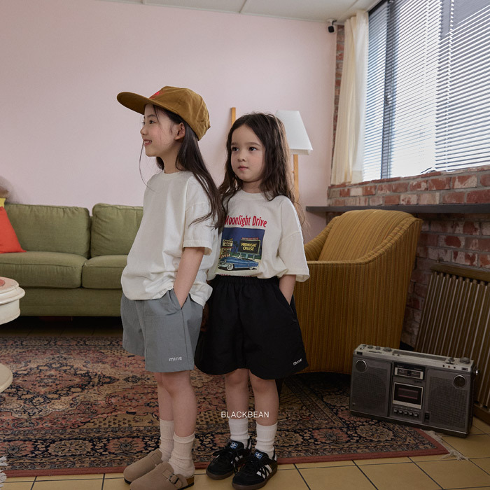 正韓夏BLACKBEAN 小童兩色版型優A字短褲