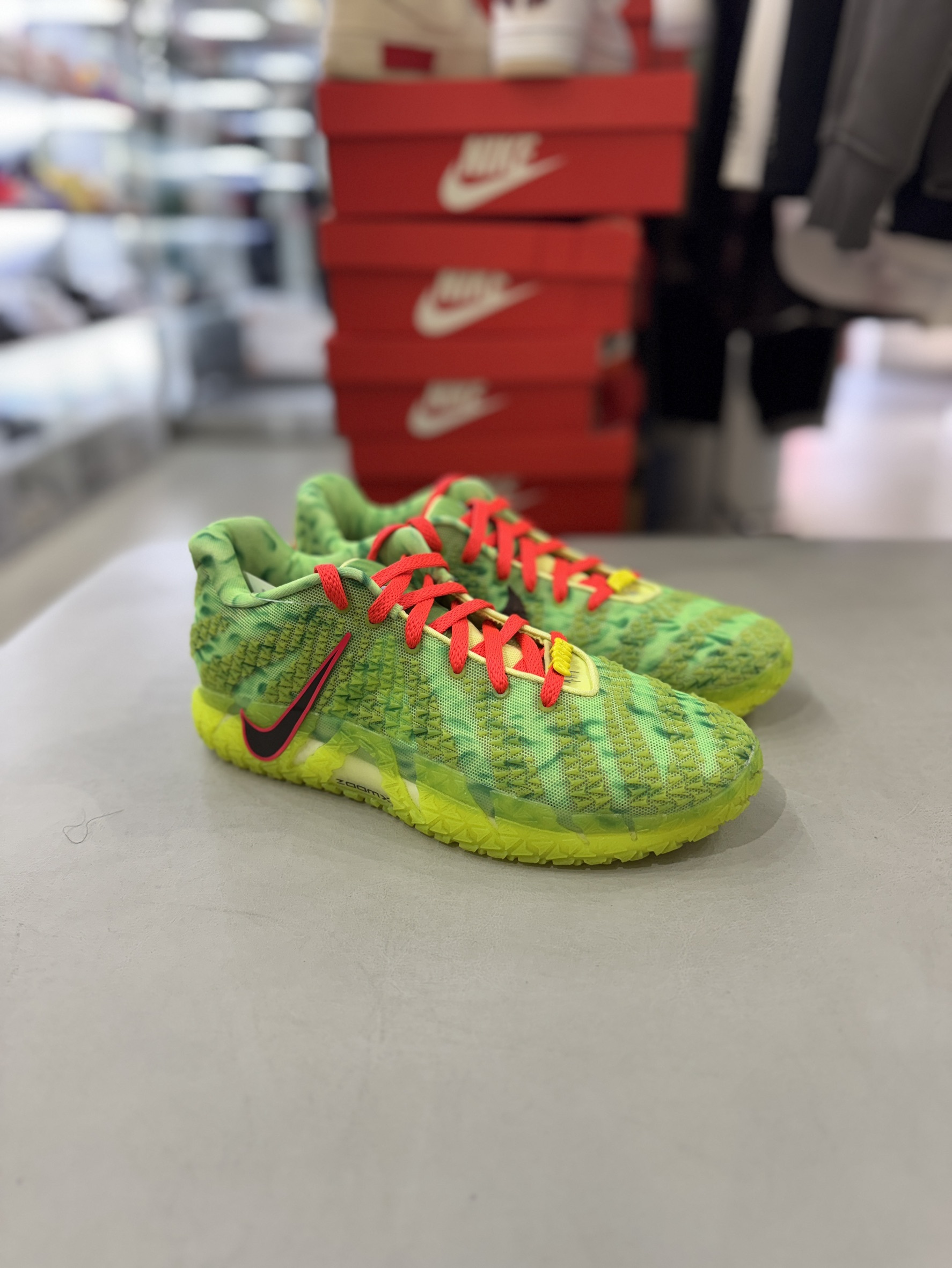 [ 二手US10/28CM ] 男鞋 NIKE JA 3 'Zombie' 萬聖節 綠色 青竹絲 莫蘭特 實戰 籃球鞋【HV9924-700】