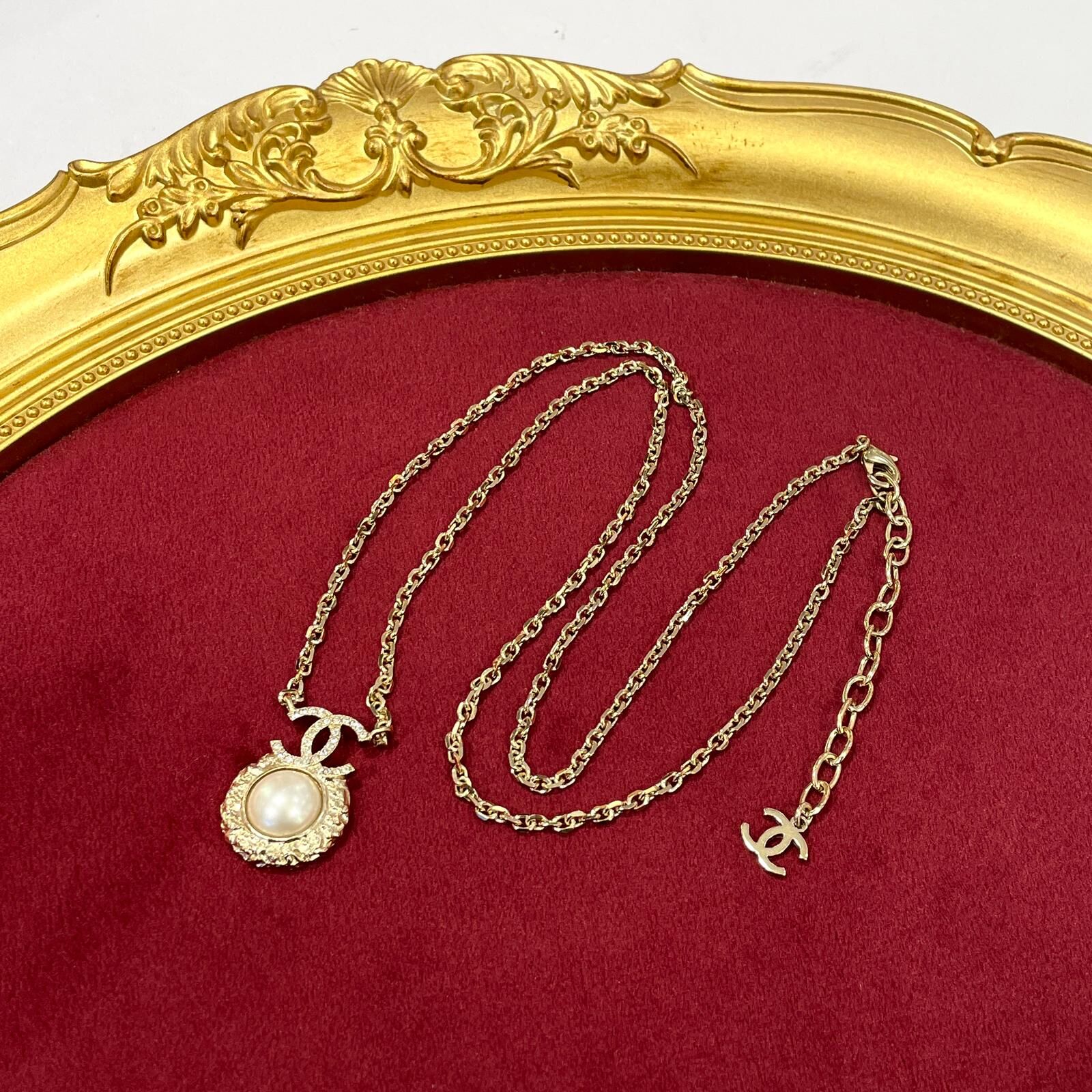 全新CHANEL頸鏈 AB7754  圓形珍珠吊墜 NECKLACE #香奈兒項鏈 #BRAND NEW #香榭站正品