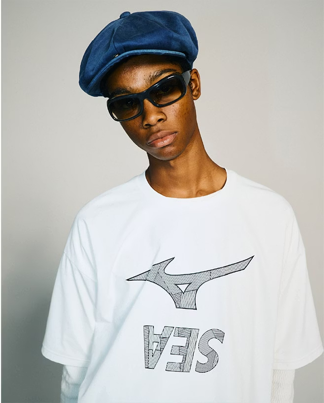 MIZUNO FREE STYLE x WIND AND SEA 短袖圓領衫 聯名款 白/黑 26 S/S Loose Fit S/S Tee  _ 32MA6WS009