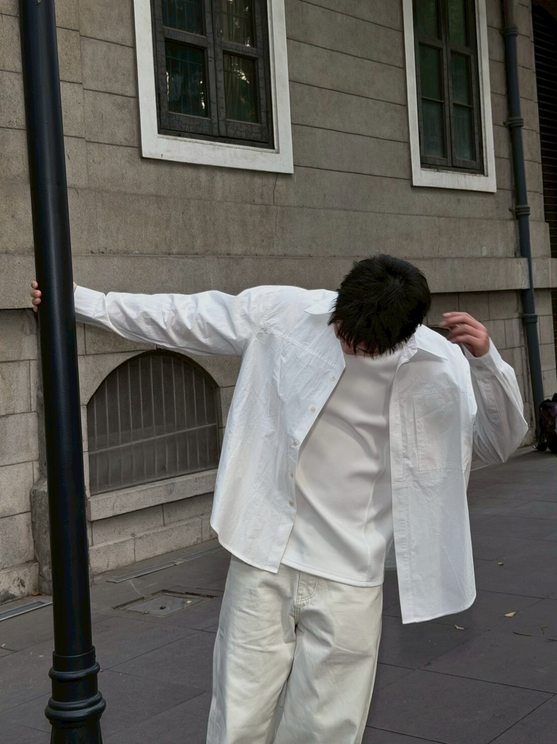 城市挺版襯衫/白色