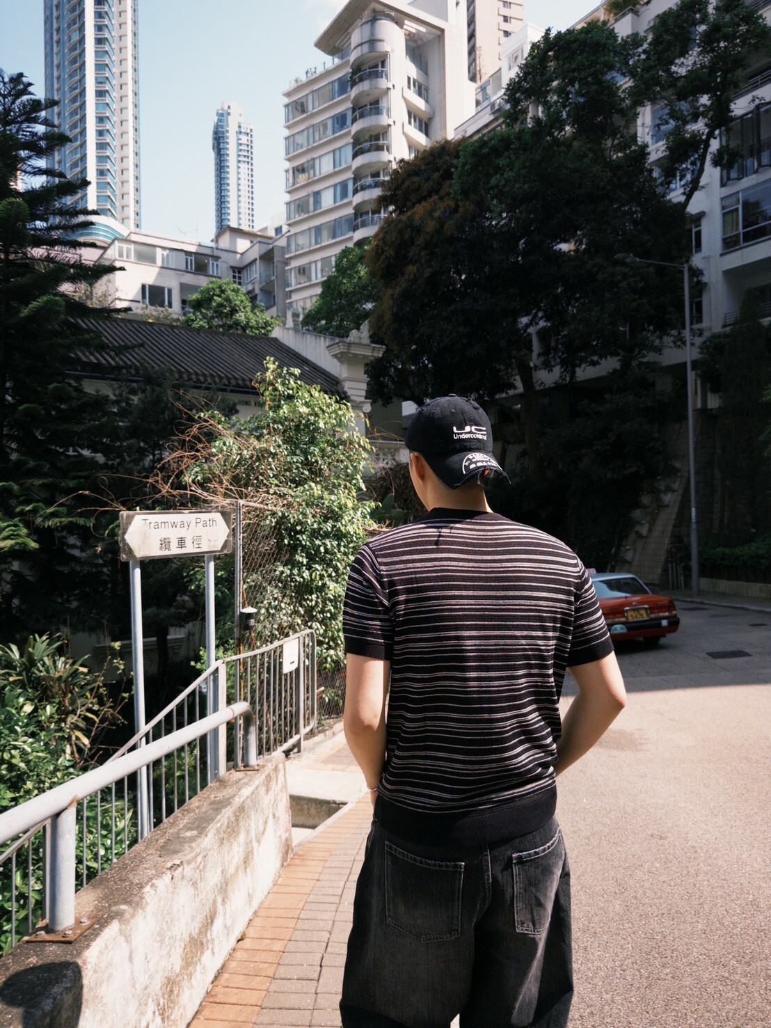 文青復古條紋針織衫/黑色