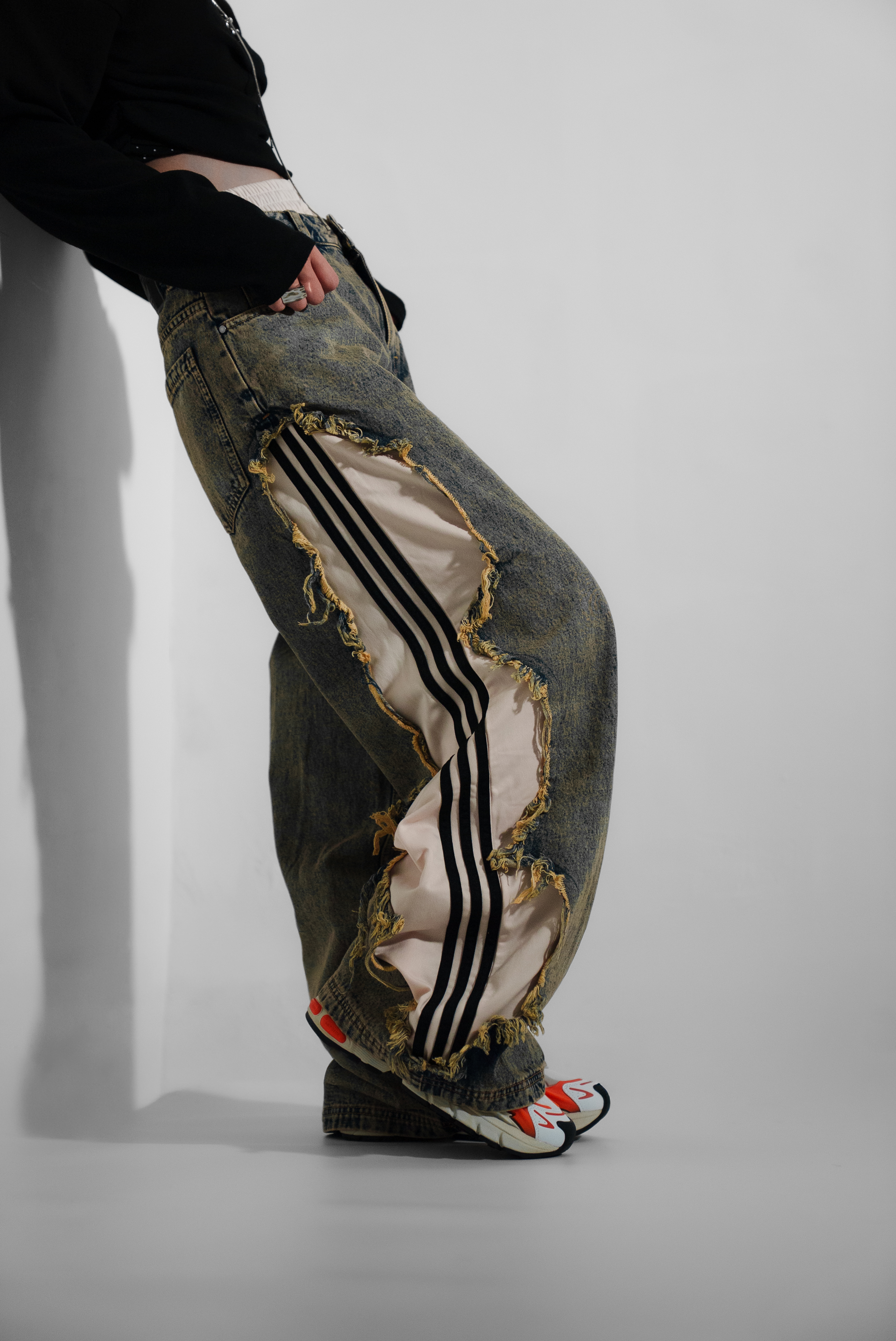 【Focus Store】預購 Adidas Originals ADILENIUM 5.0 Deconstructed Joggers 雙層拼接牛仔褲 女款 兩色