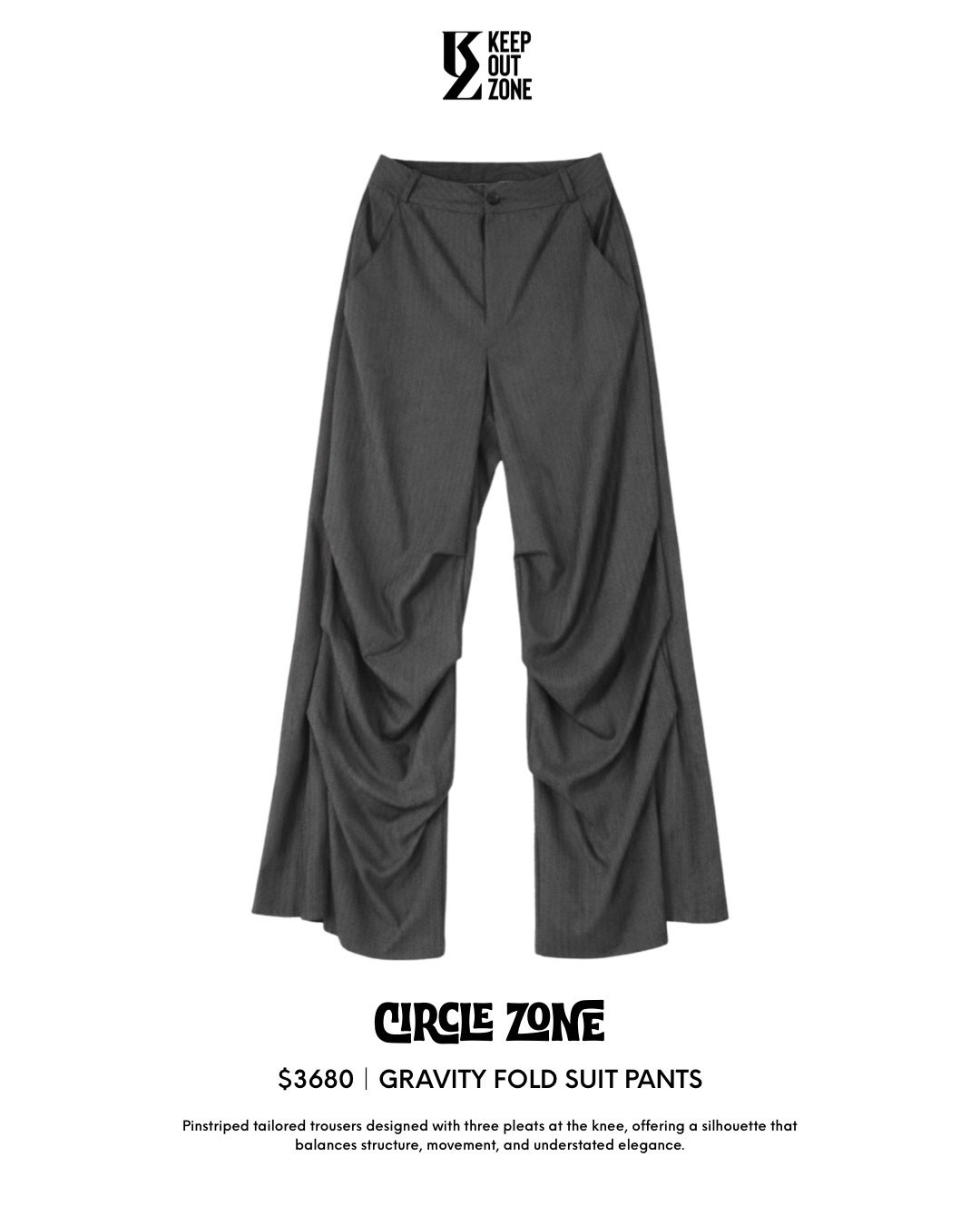 KOZ｜Gravity Fold Suit Pants
