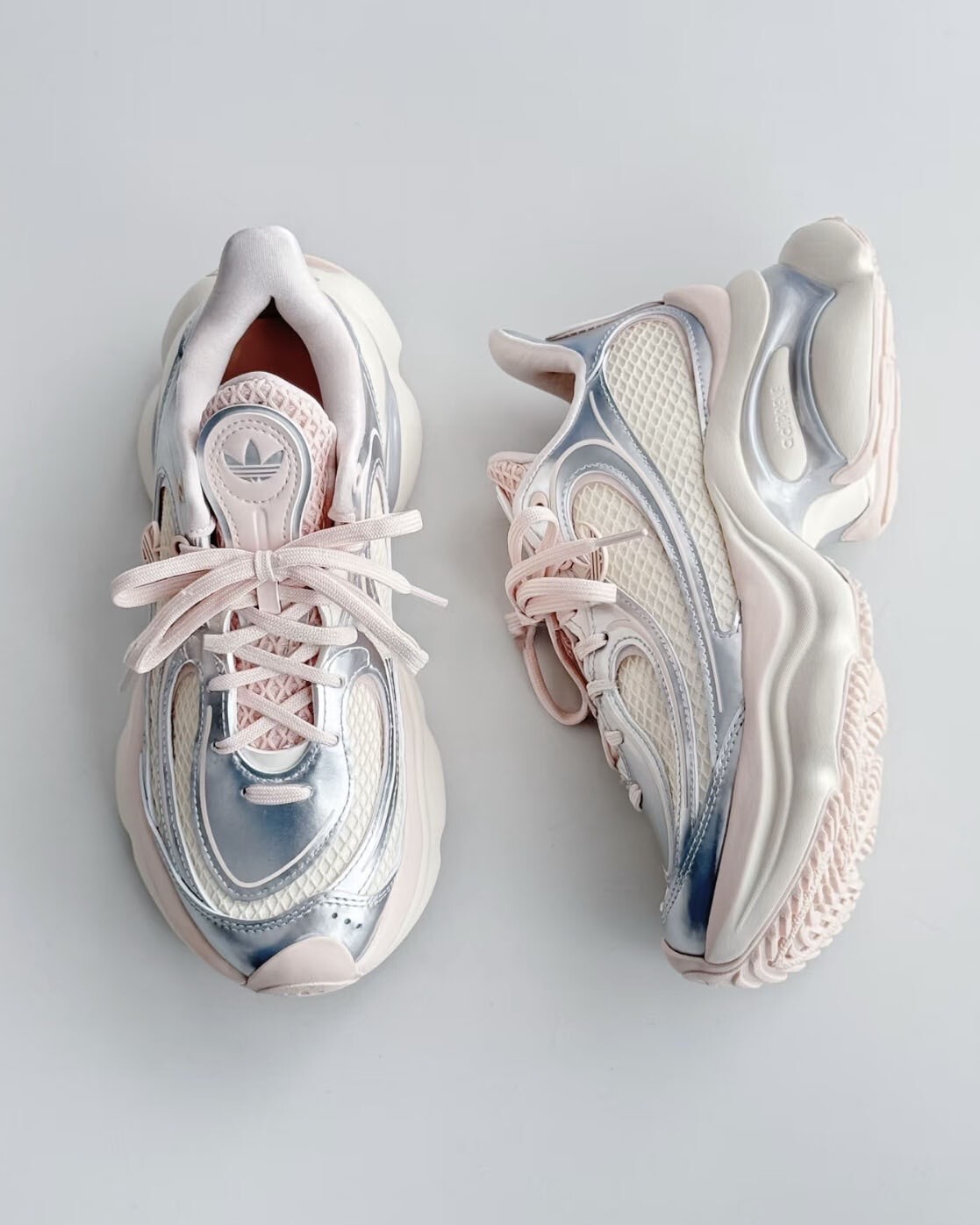 <新色登場!!>Adidas Originals Ozvenuz 增高 復古 厚底 老爹鞋 奶油粉