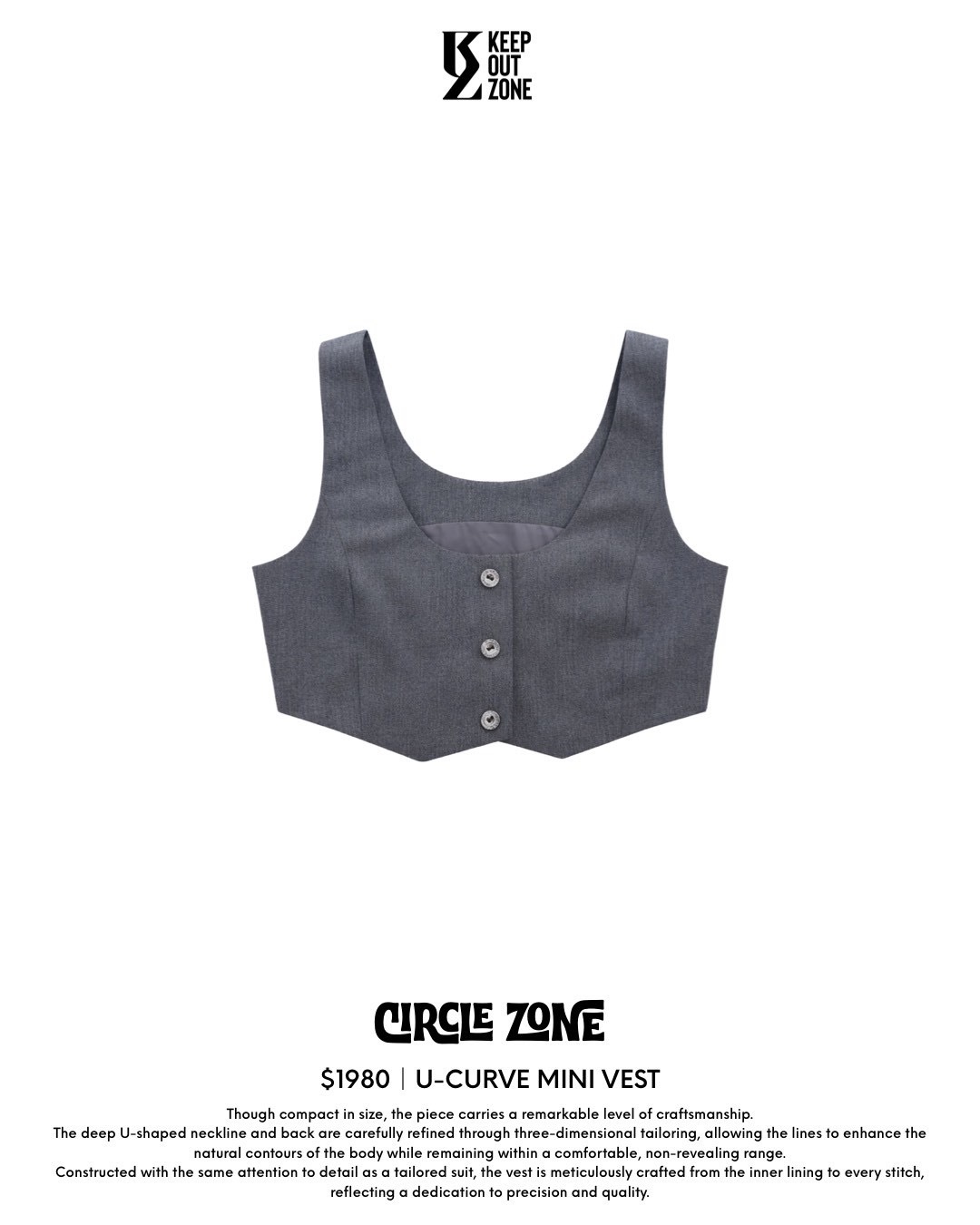 KOZ｜U-Curve Mini Vest