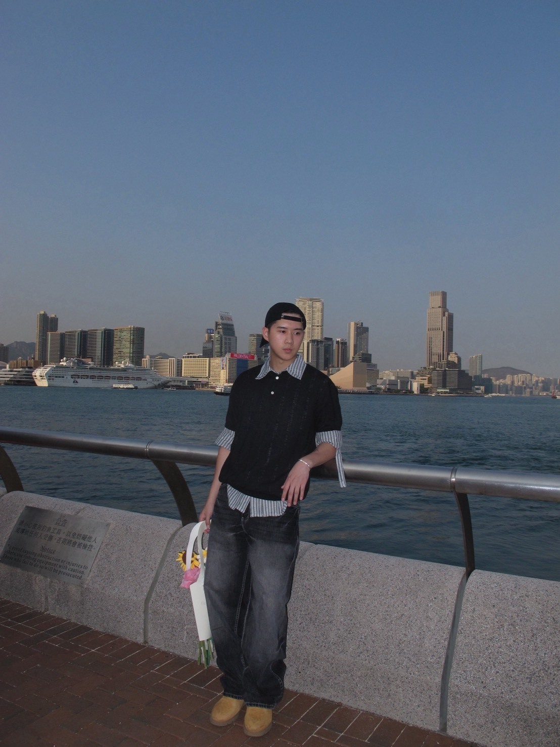 英倫復古短袖針織衫/黑色