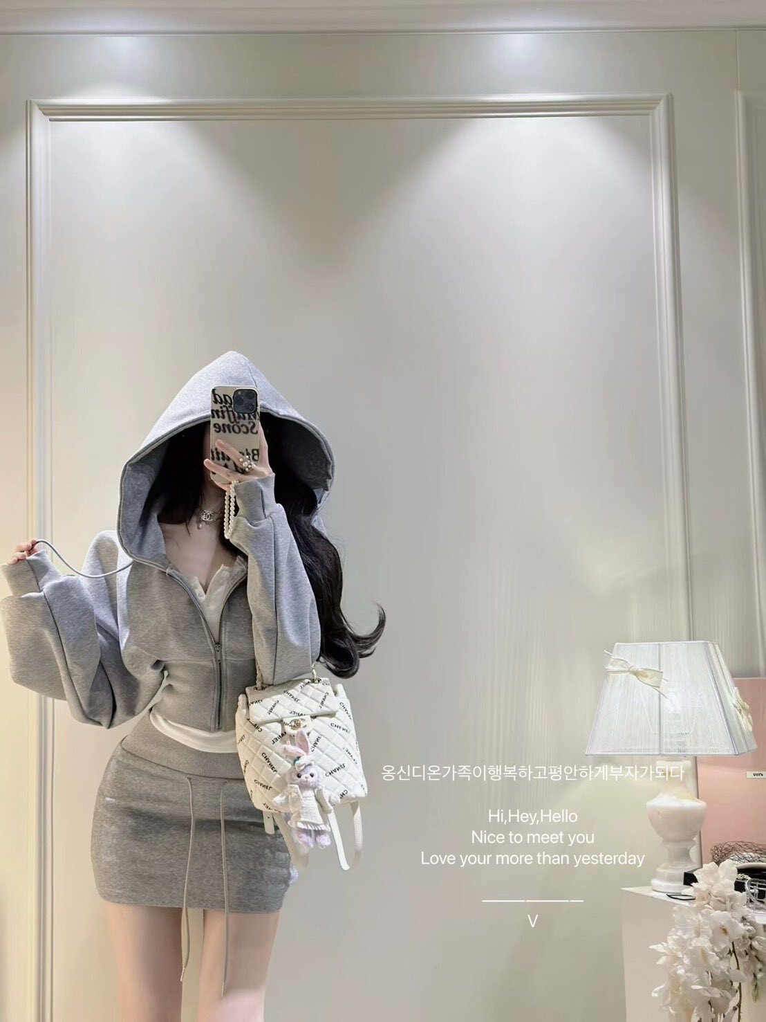 日常小辣款帶帽衛衣外套短裙套裝❤️