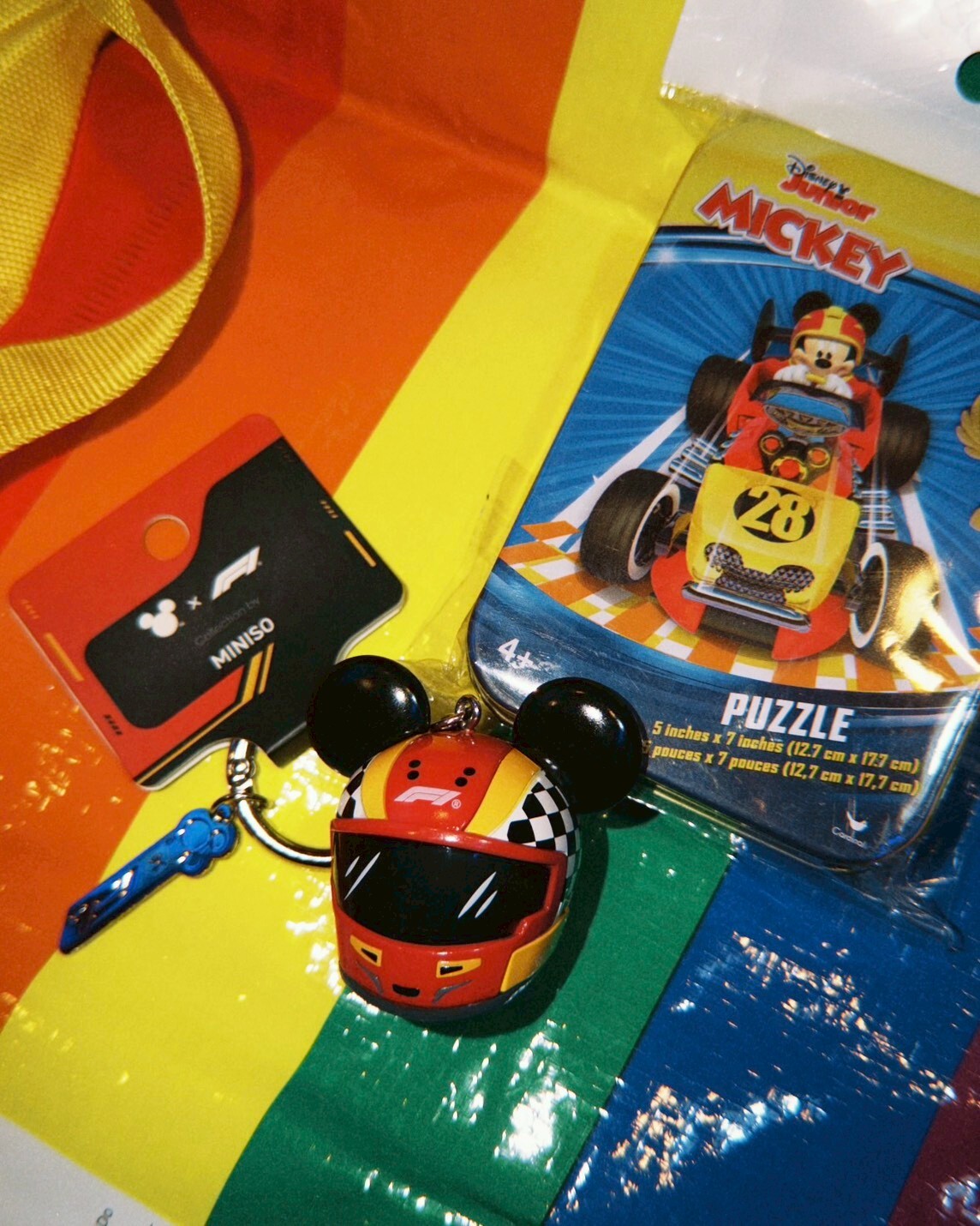 <上海限定🔥> F1 x Disney x Miniso 聯名 迪士尼 米奇 安全帽 吊飾