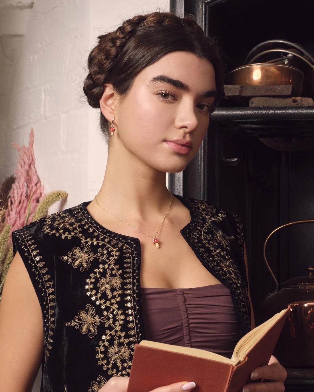 英國代購-FABLE ENGLAND Enamel Mushroom NecklacK