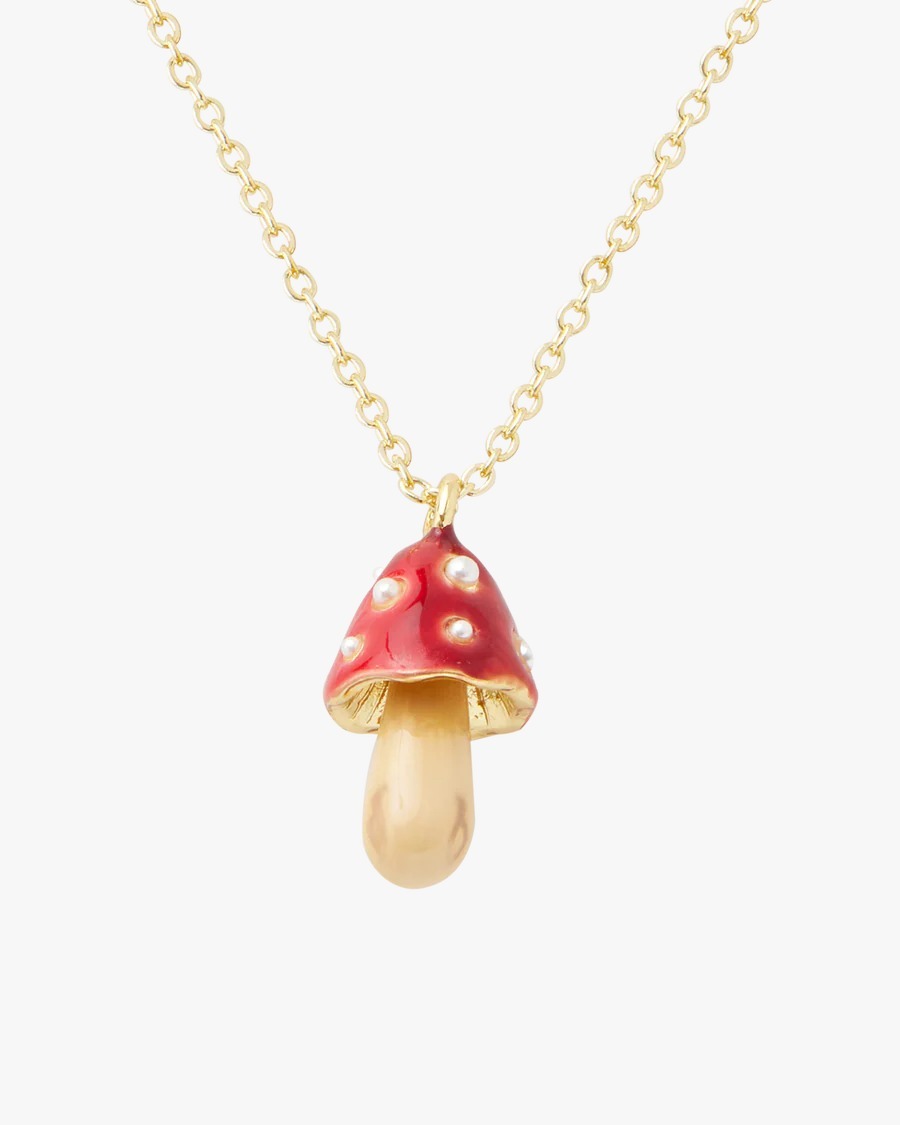 英國代購-FABLE ENGLAND Enamel Mushroom NecklacK