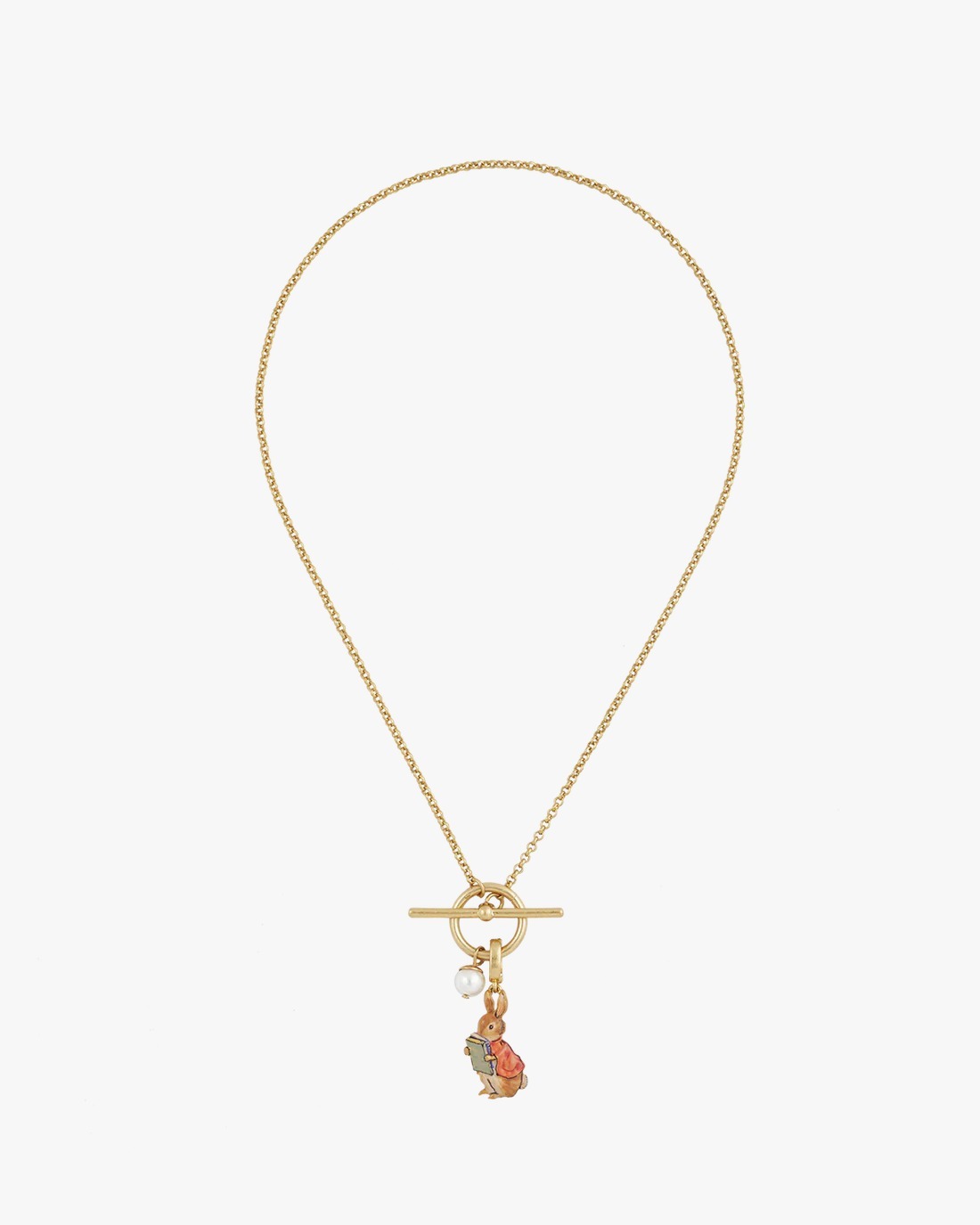 英國代購-Fable England x Peter Rabbit Cotton-tail Book Charm Toggle Necklace