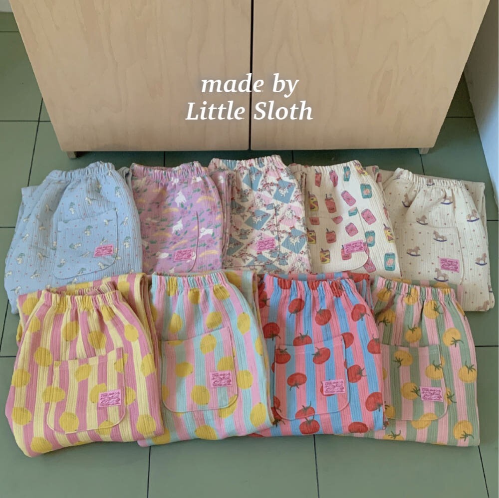 <兩件免運💤> 韓國小眾品牌 2026新款 三層水洗棉 睡褲 寬褲