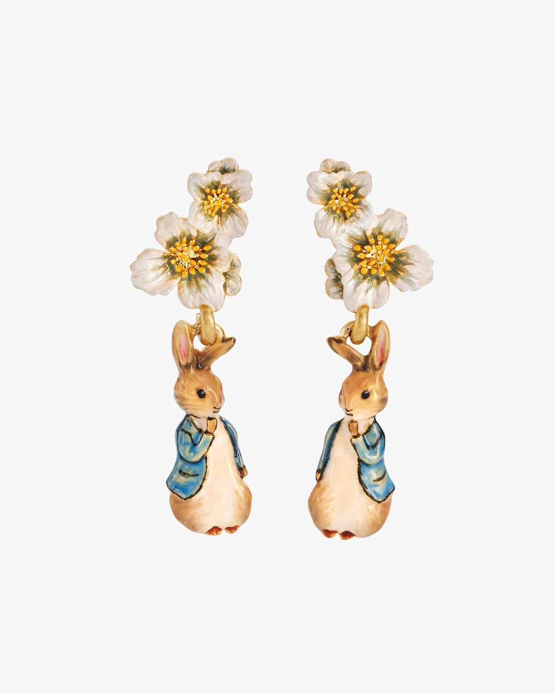英國代購-Fable England x Peter Rabbit Floral Drop Earrings