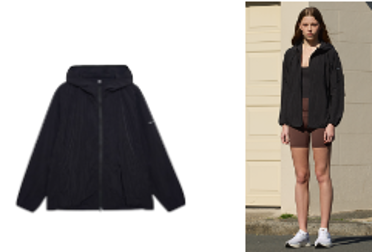 XC148 Pillowdy Basic Windbreaker - BLACK 黑色