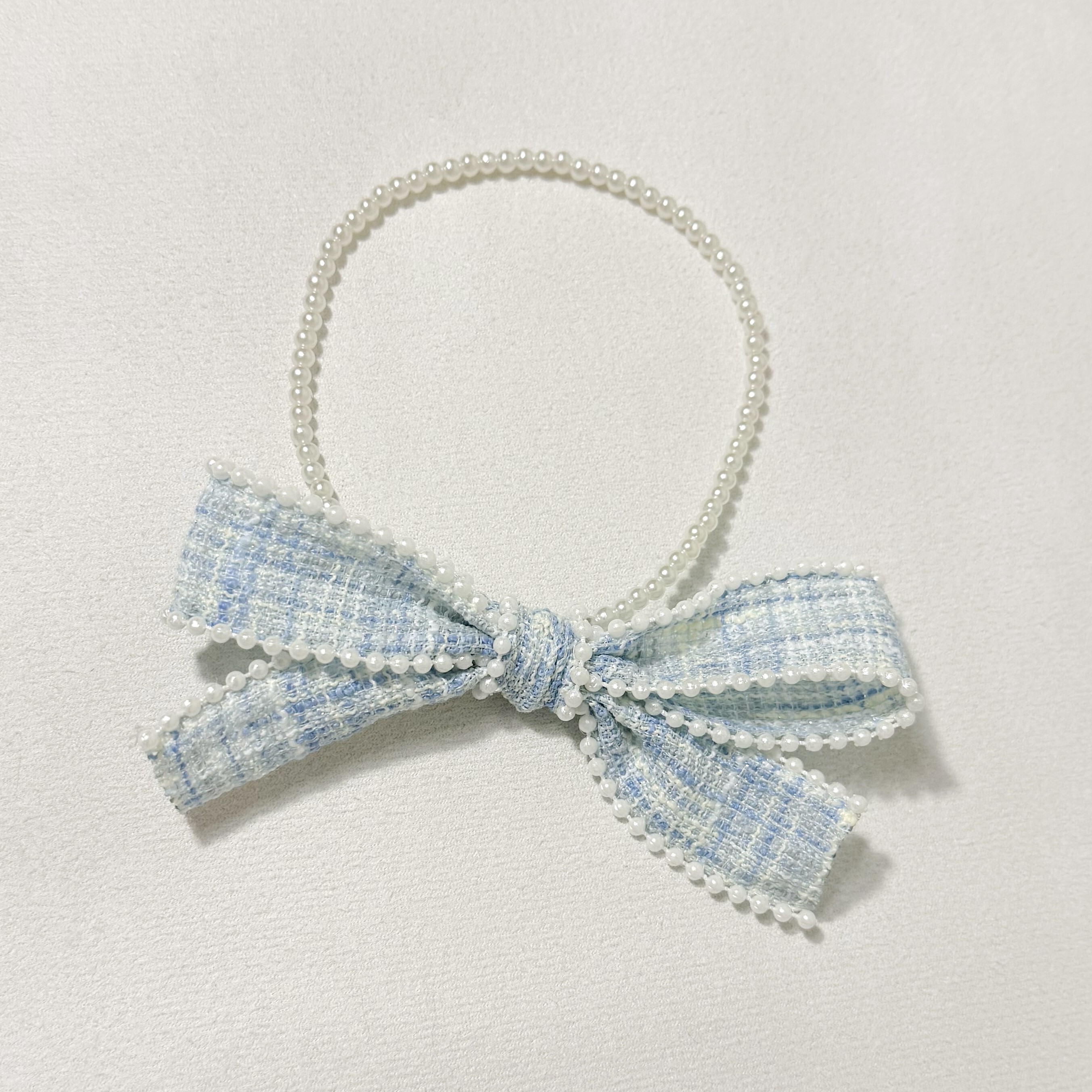 【Bleu de Perle】粼光織藍・小香風珍珠飾領