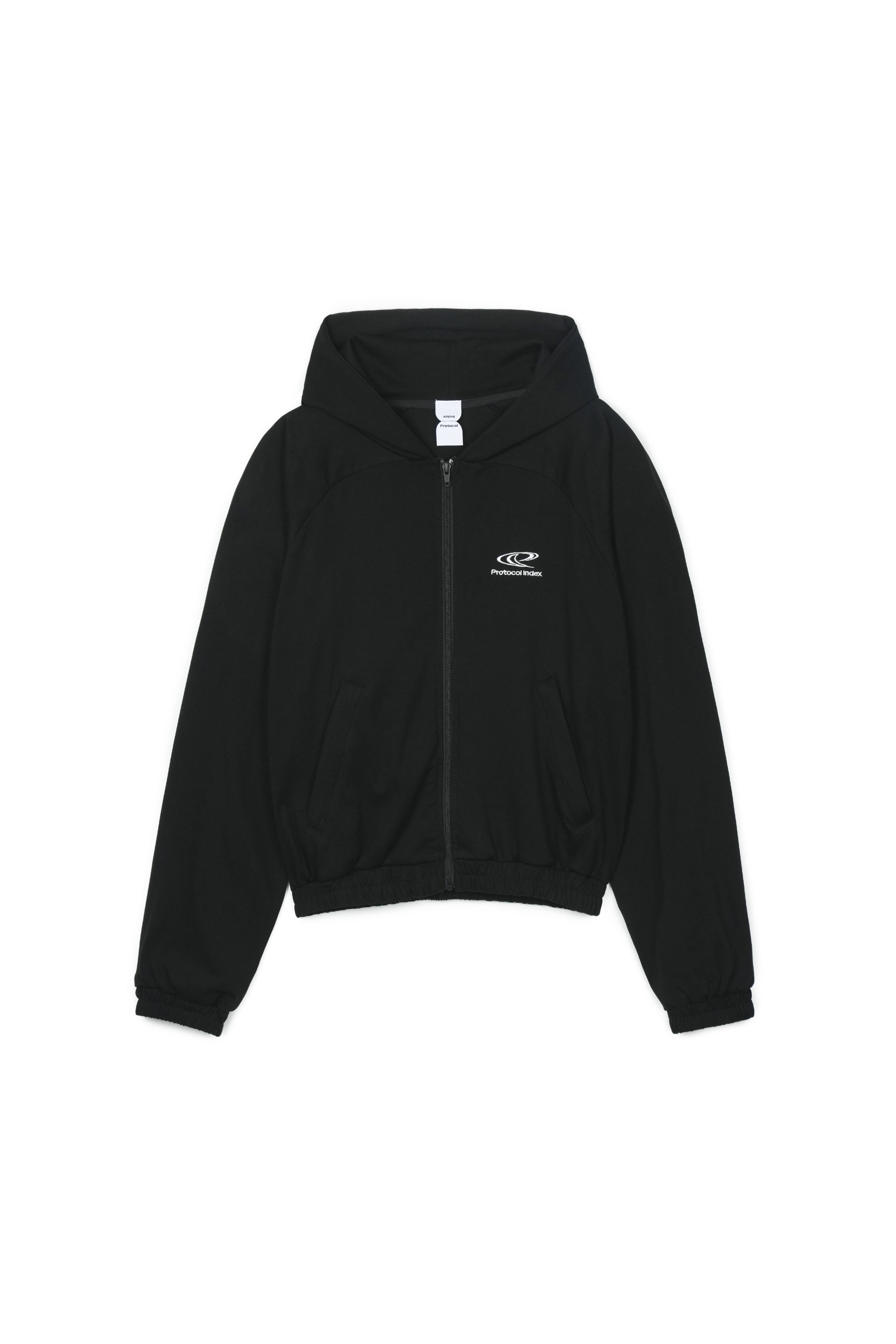 Protocol Index｜Athleisure Zip Hoodie (Single Black)
