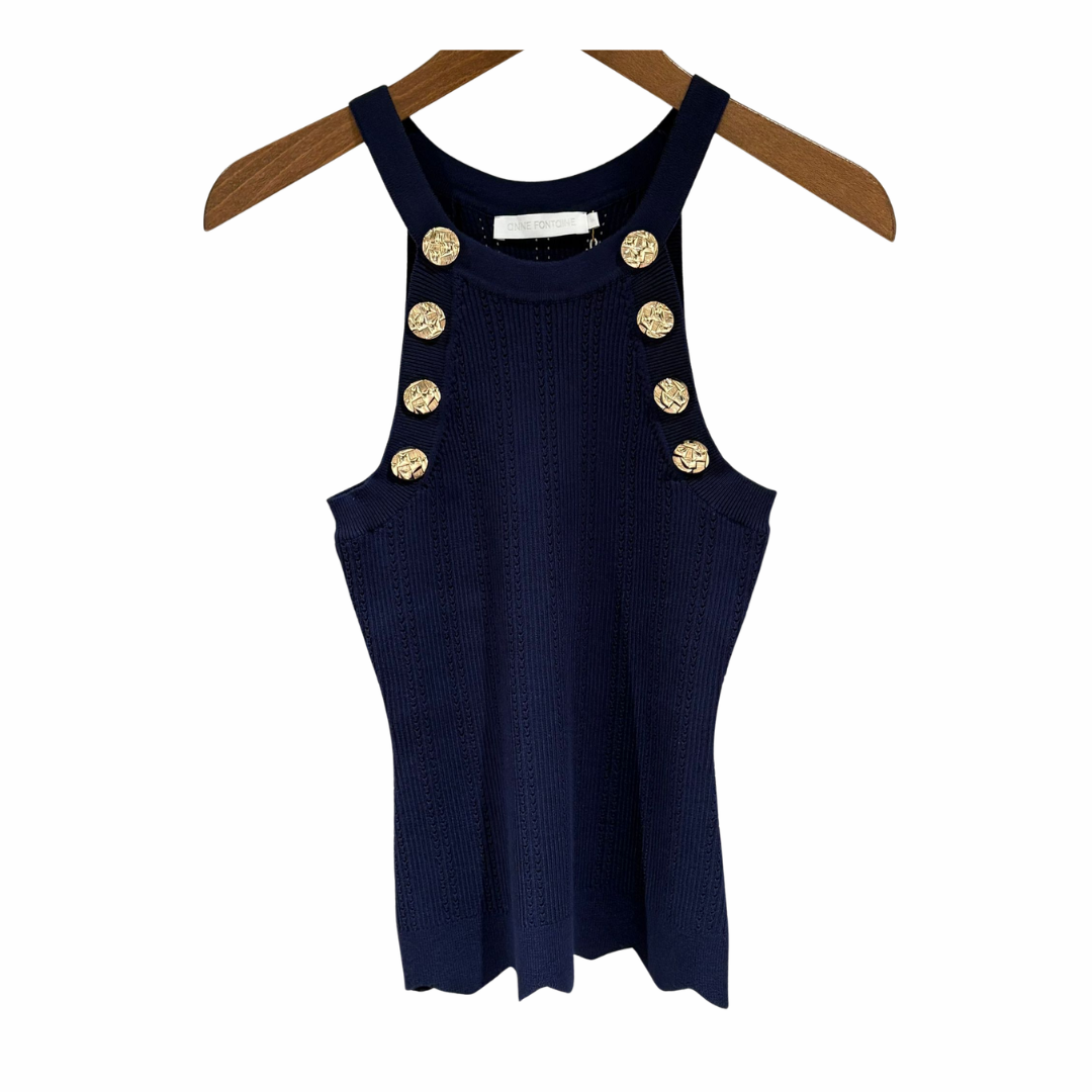 1AF0323-159 [ANNE FONTAINE] Top Dark Blue #P26F363516 (EU)
