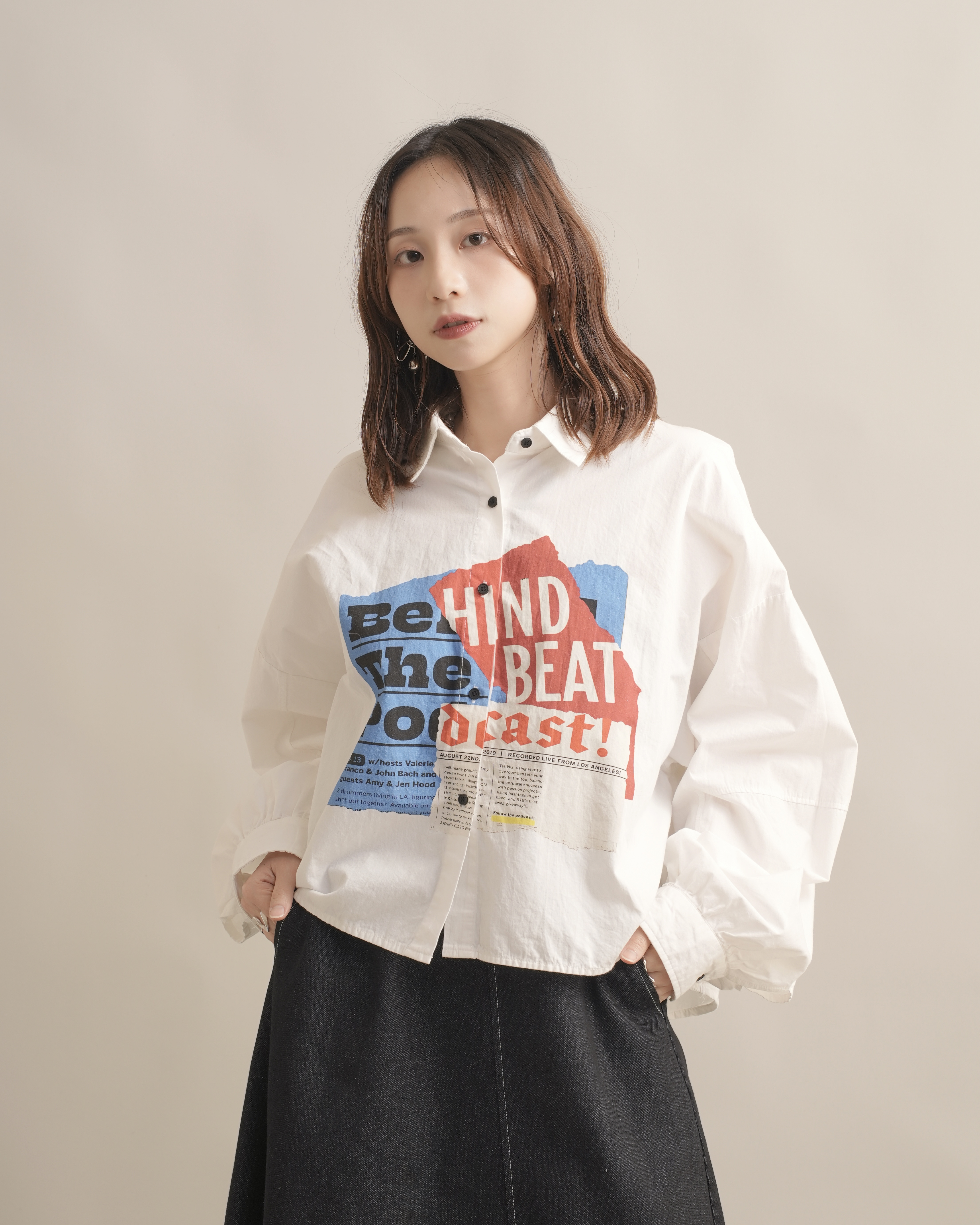 060313 短版印花襯衫 - 3 colors