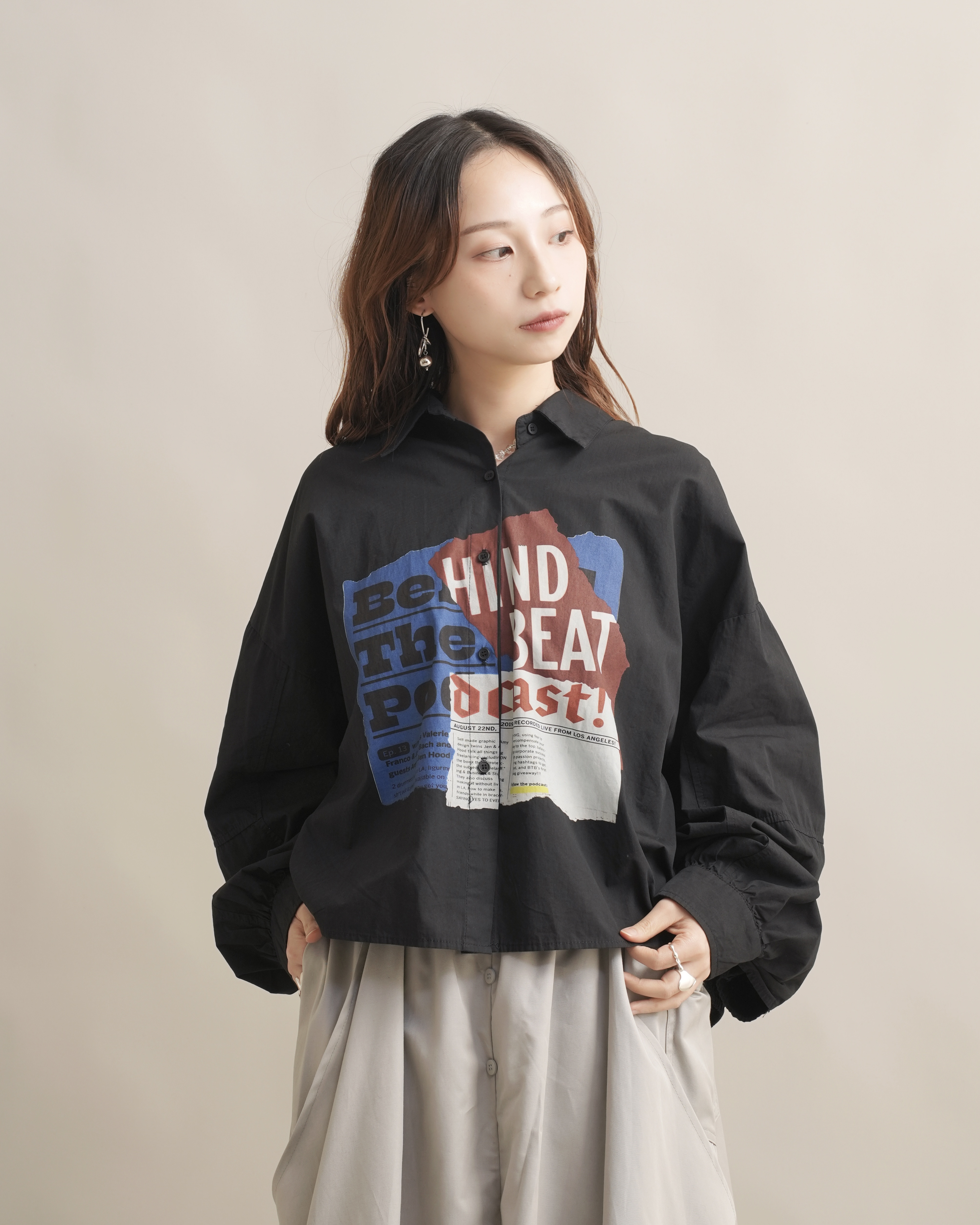 060313 短版印花襯衫 - 3 colors