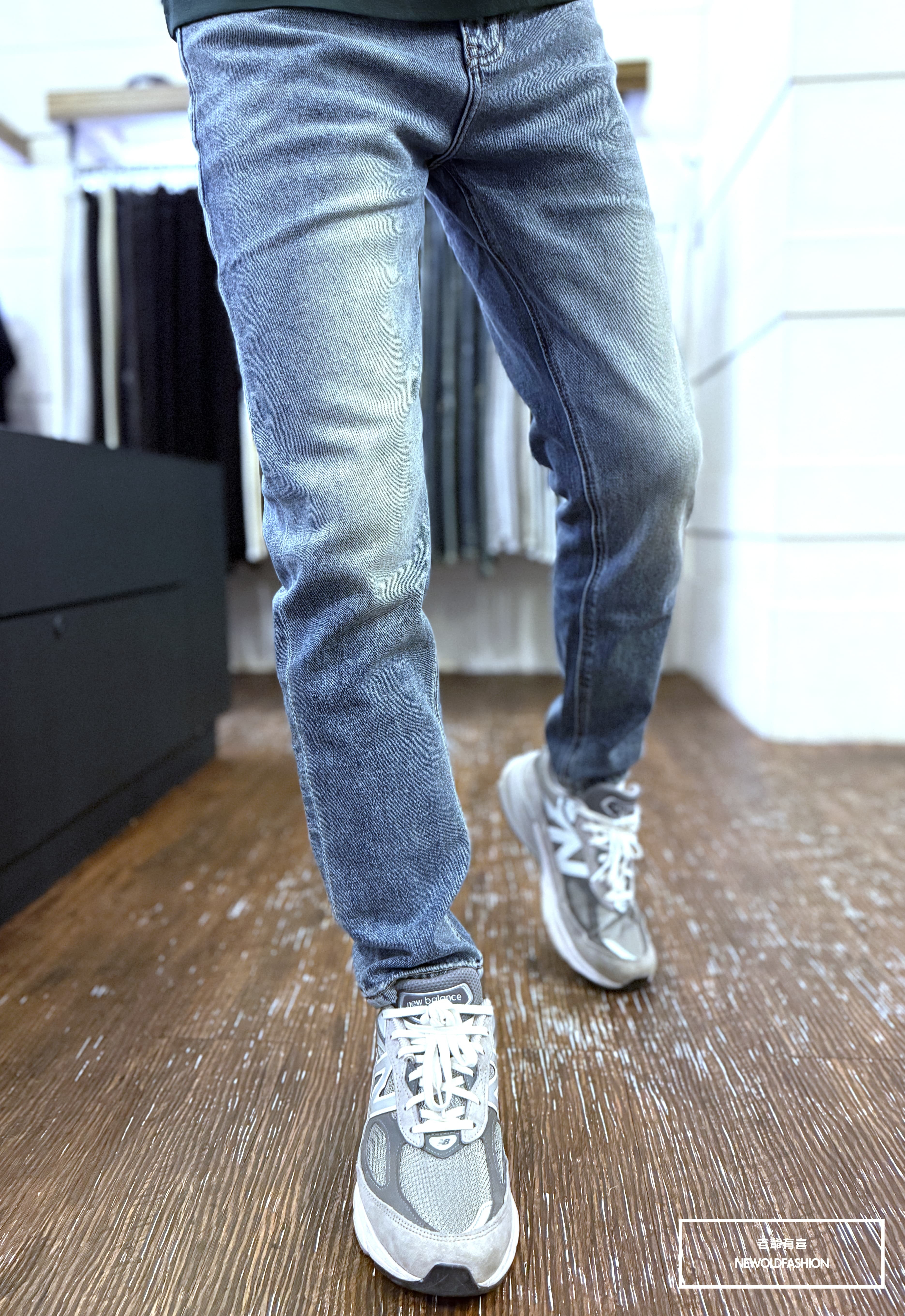 『官網限定』重磅丹寧微刷白九分小直筒(NOF2603K593)