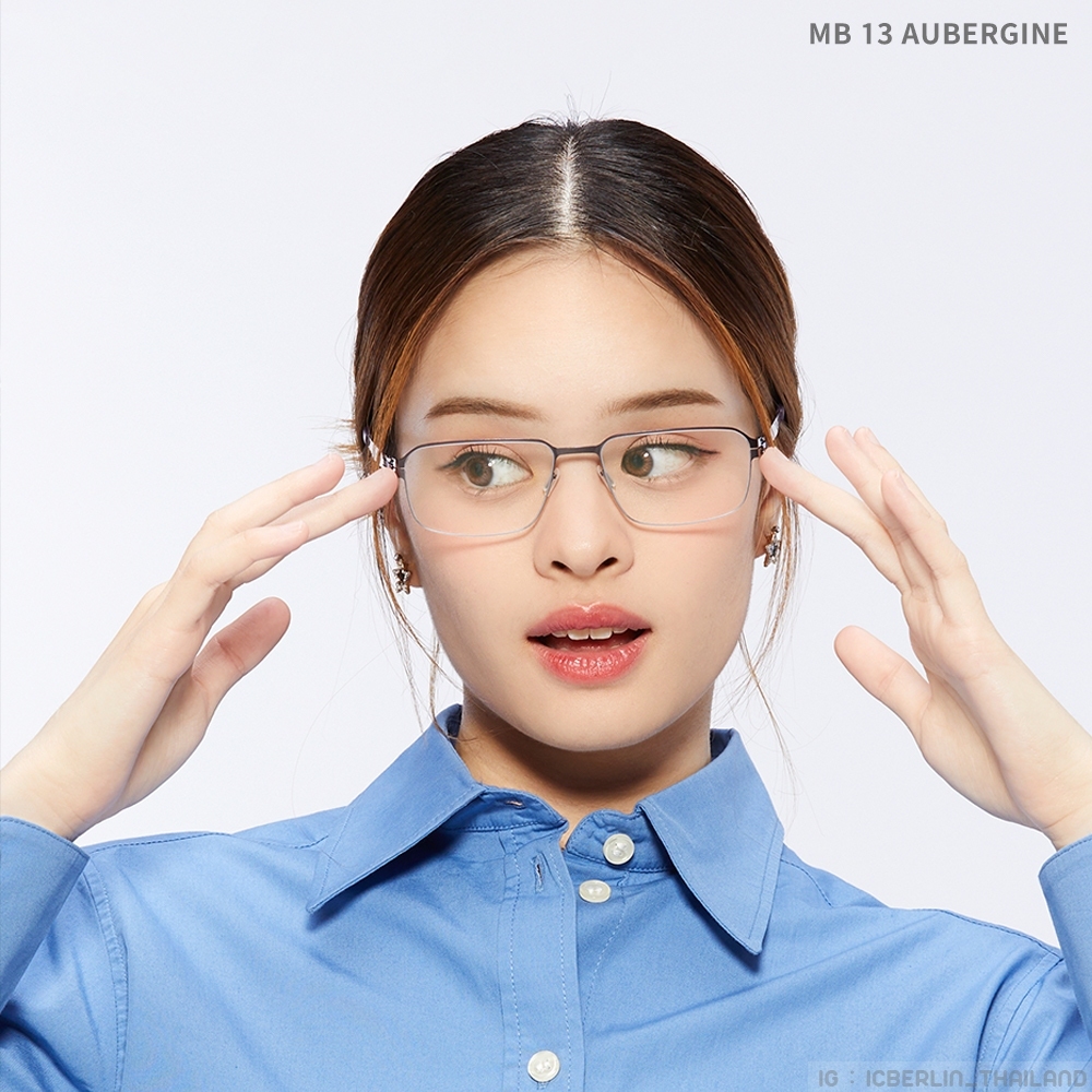 【ic! berlin】MB 13 Aubergine-54mm光學眼鏡(IM5003 067)#賓士聯名款