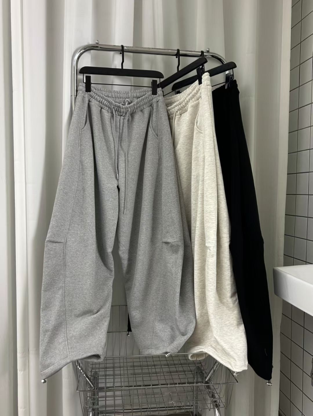 淨色可束腳運動褲 Hestory-123P