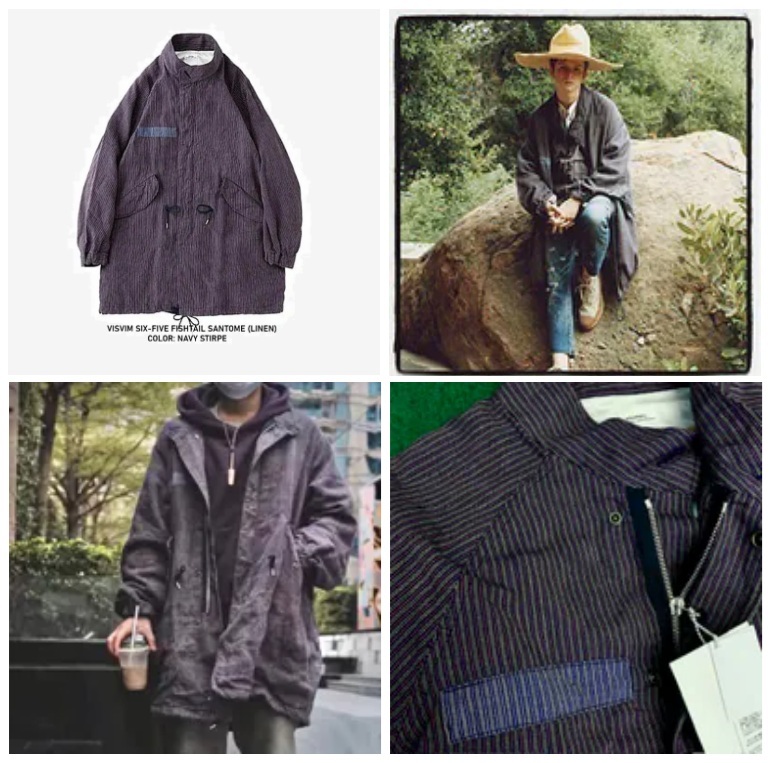 LAST SALE: VISVIM SIX-FIVE FISHTAIL SANTOME (LINEN) - NAVY STIRPE SIZE 2 IN STOCK NOW (現貨發售中)