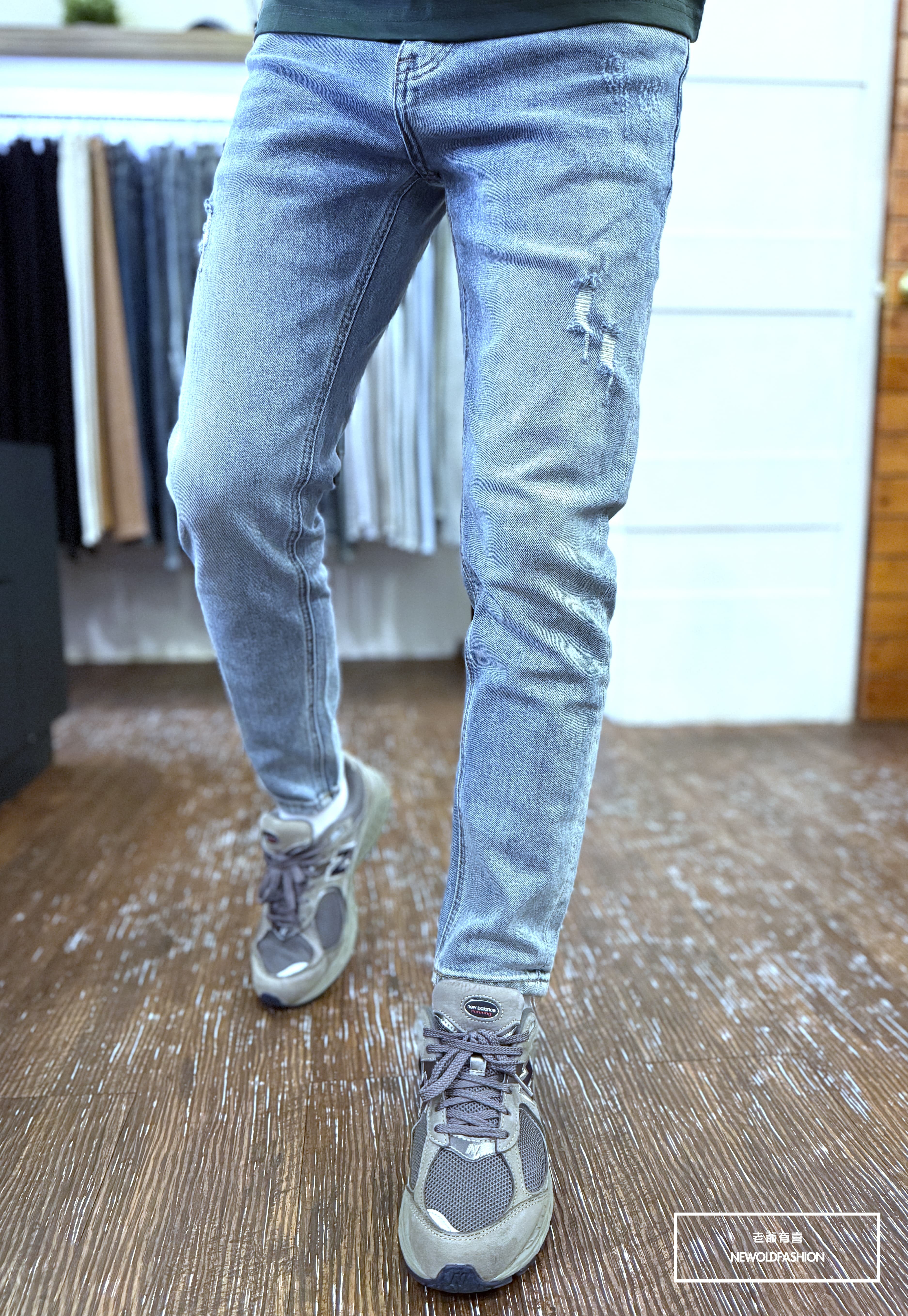 『官網限定』重磅U刺繡微刷破壞九分小直筒(NOF2603K599)