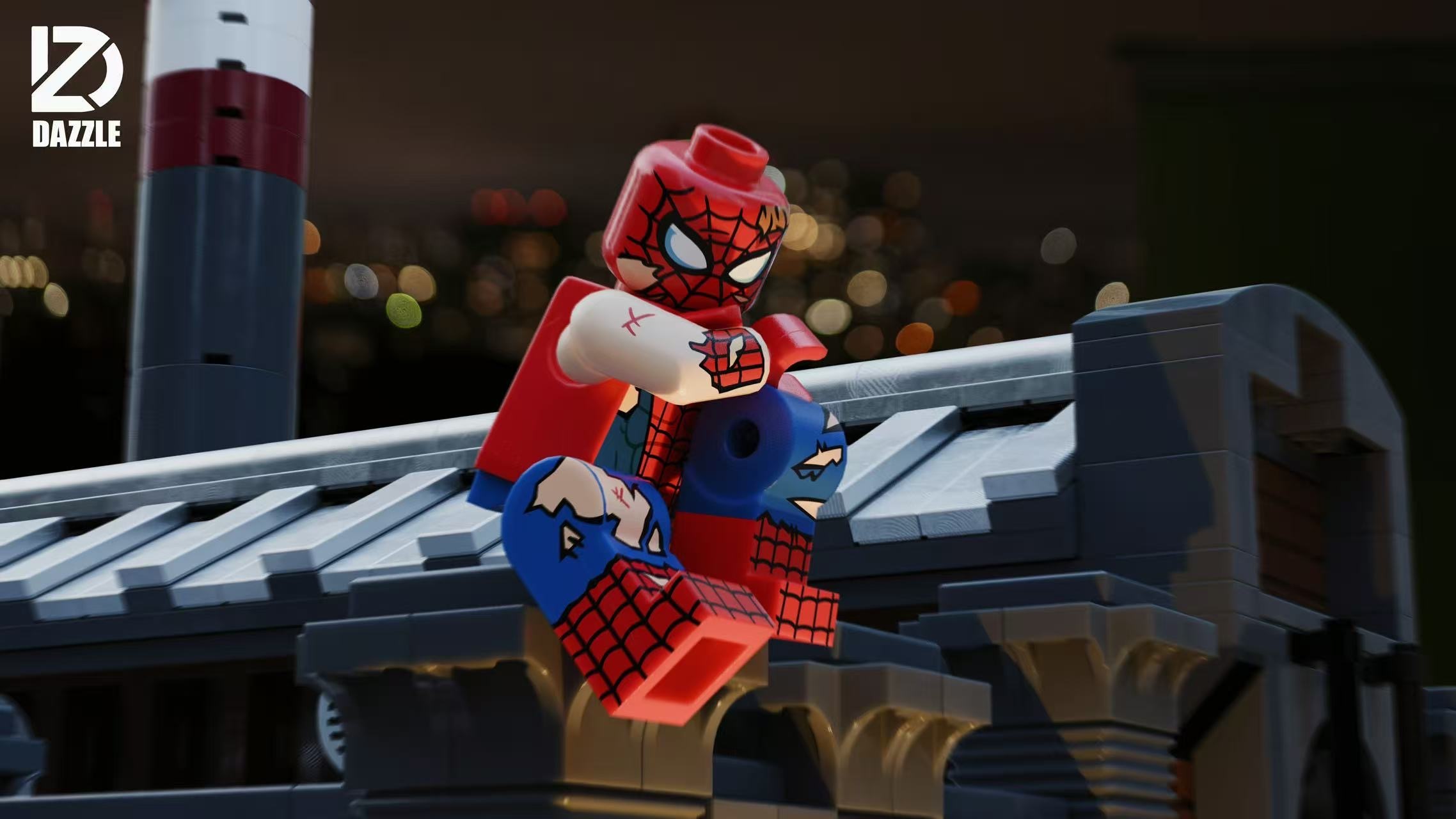【Preorder】【Dazzle Brick】Battle-damaged Spider-Man