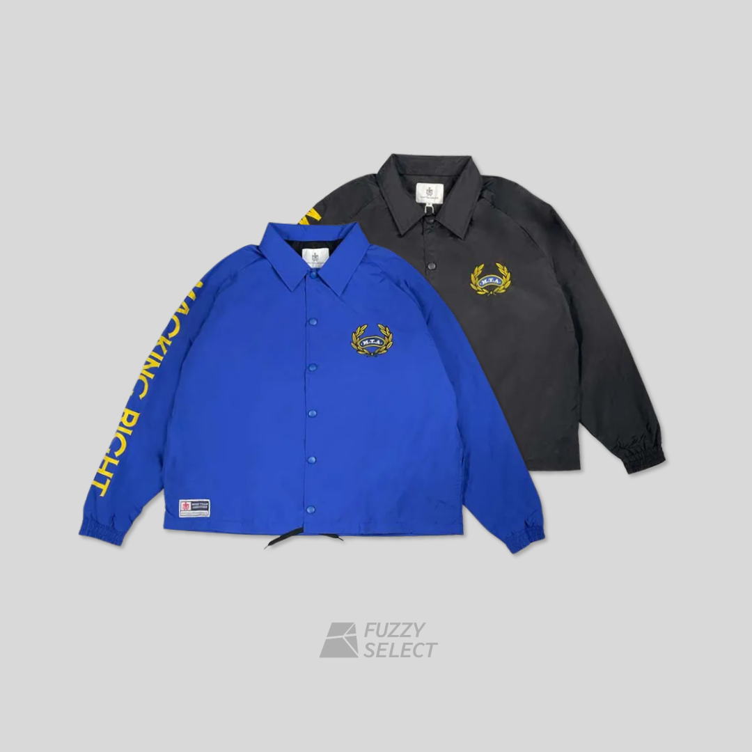 【逢甲FUZZY】MTA Nylon Coach Jacket 防風 刺繡 尼龍 教練外套 黑 藍 M25AWCJ01