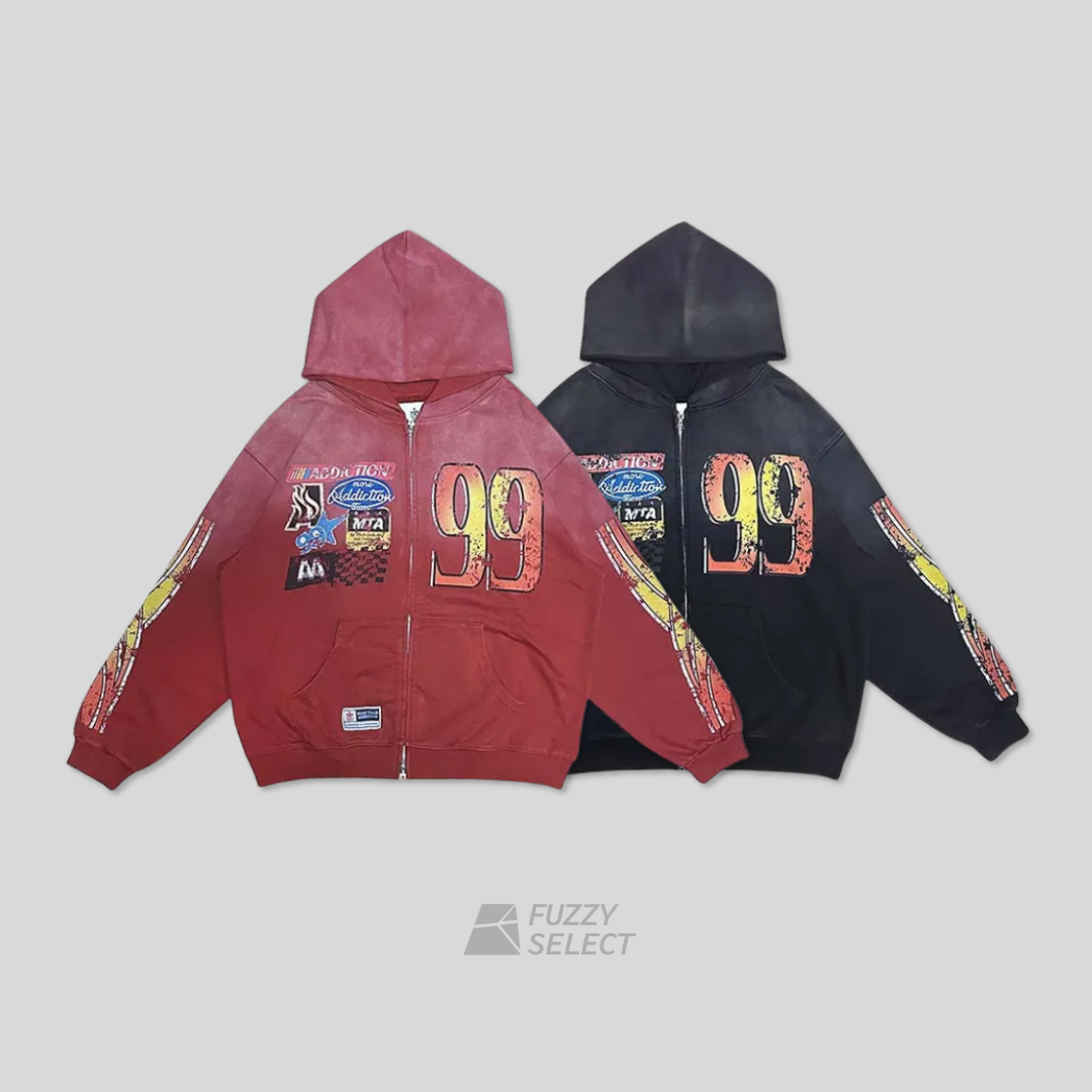 【逢甲FUZZY】MTA Swift Zip-Hoodie 重磅 水洗 連帽外套 紅色 M25AWZH01-RD