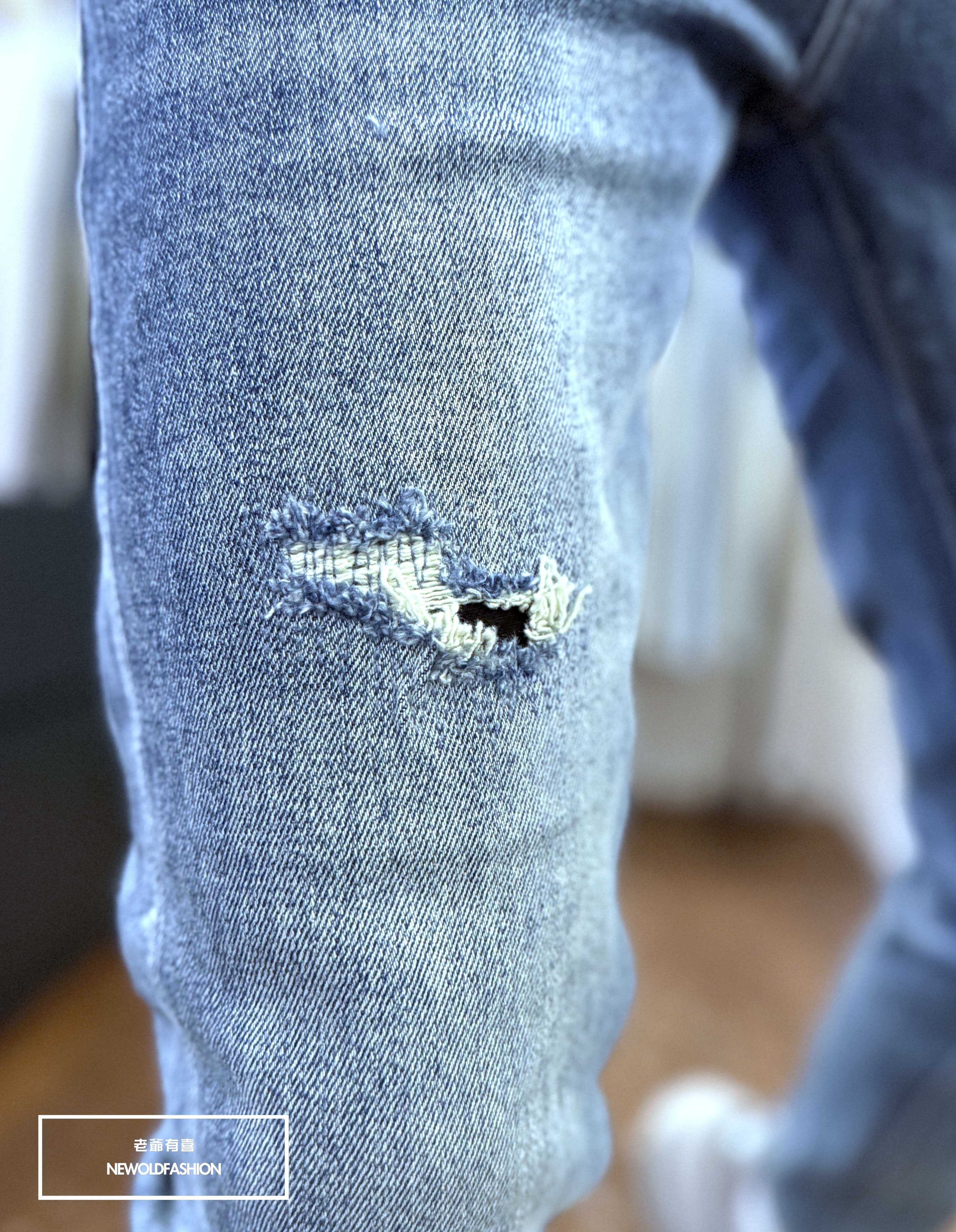 『官網限定』重磅車縫微刷破壞九分小直筒(NOF2603K592)