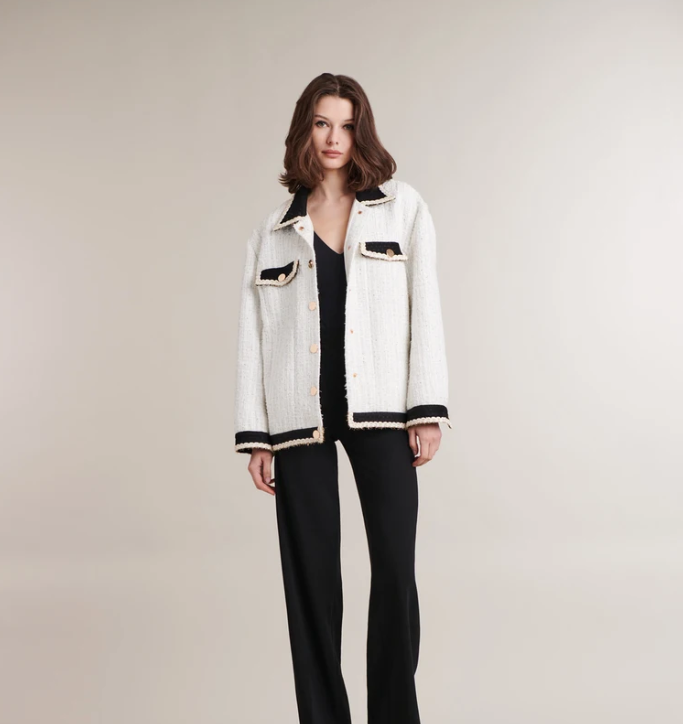 1AF0323-314 [ANNE FONTAINE] Philippa Jacket Moon White #H24F418119 (EU)
