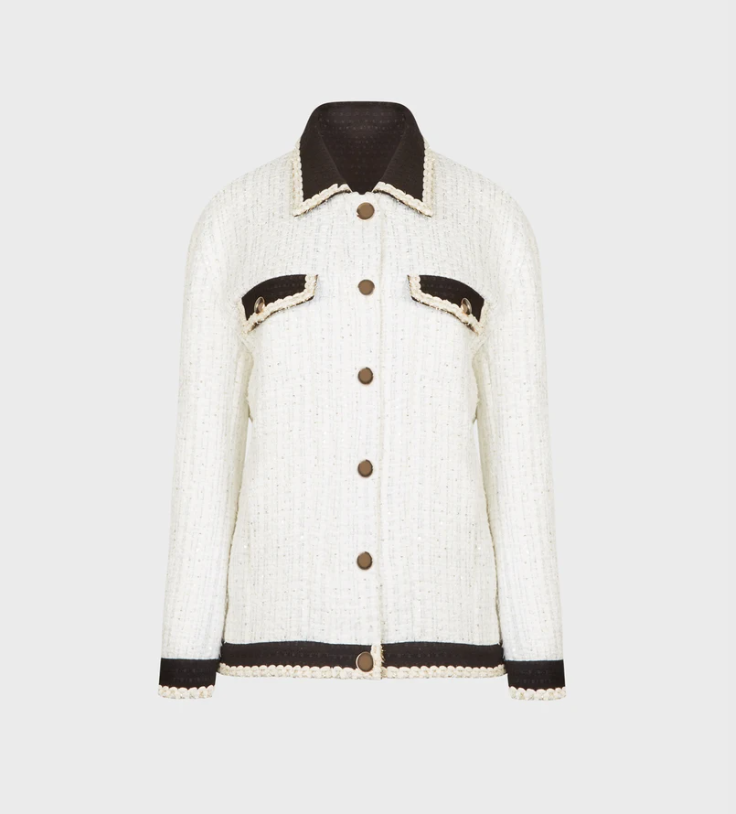 1AF0323-314 [ANNE FONTAINE] Philippa Jacket Moon White #H24F418119 (EU)