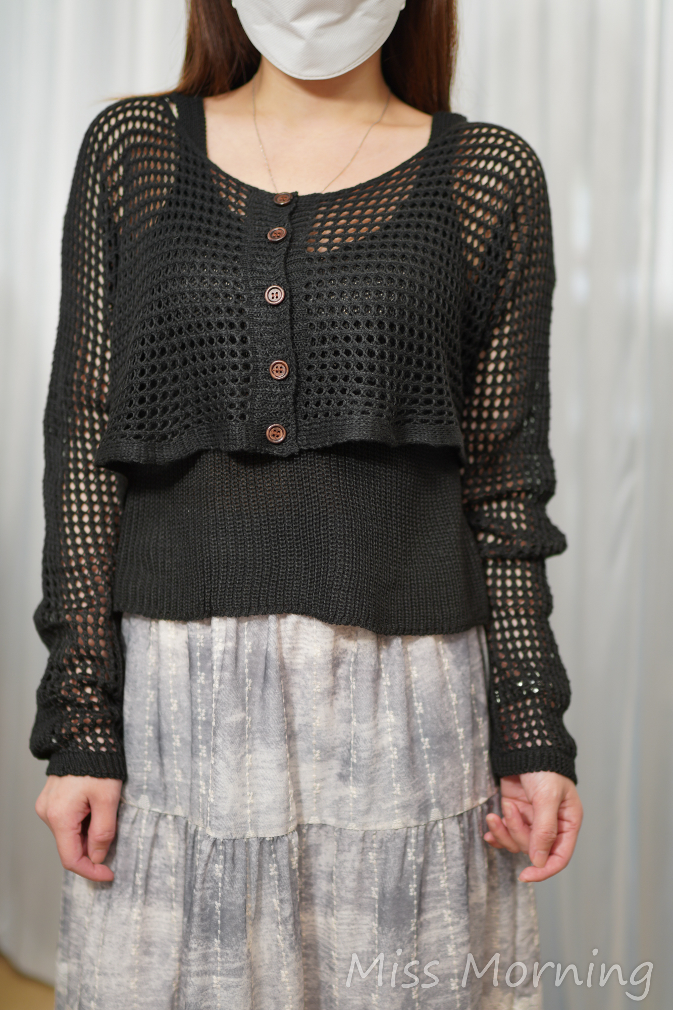 鈕扣洞洞款一套兩件(15120)