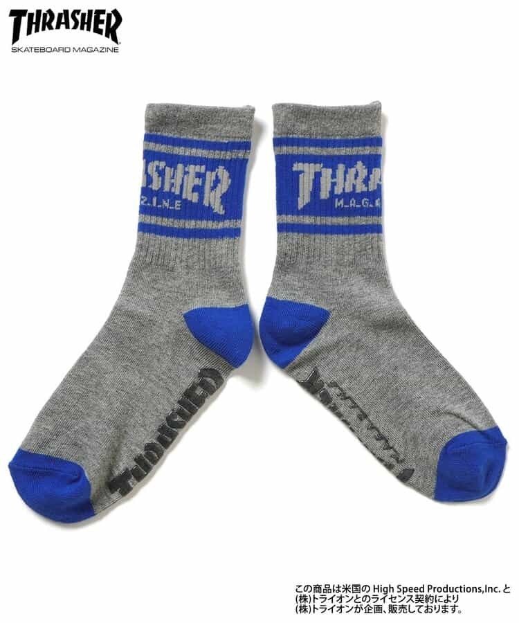 日本 F.O.KIDS 滑板聯名 THRASHER 運動風格襪款 (16-21) L254036